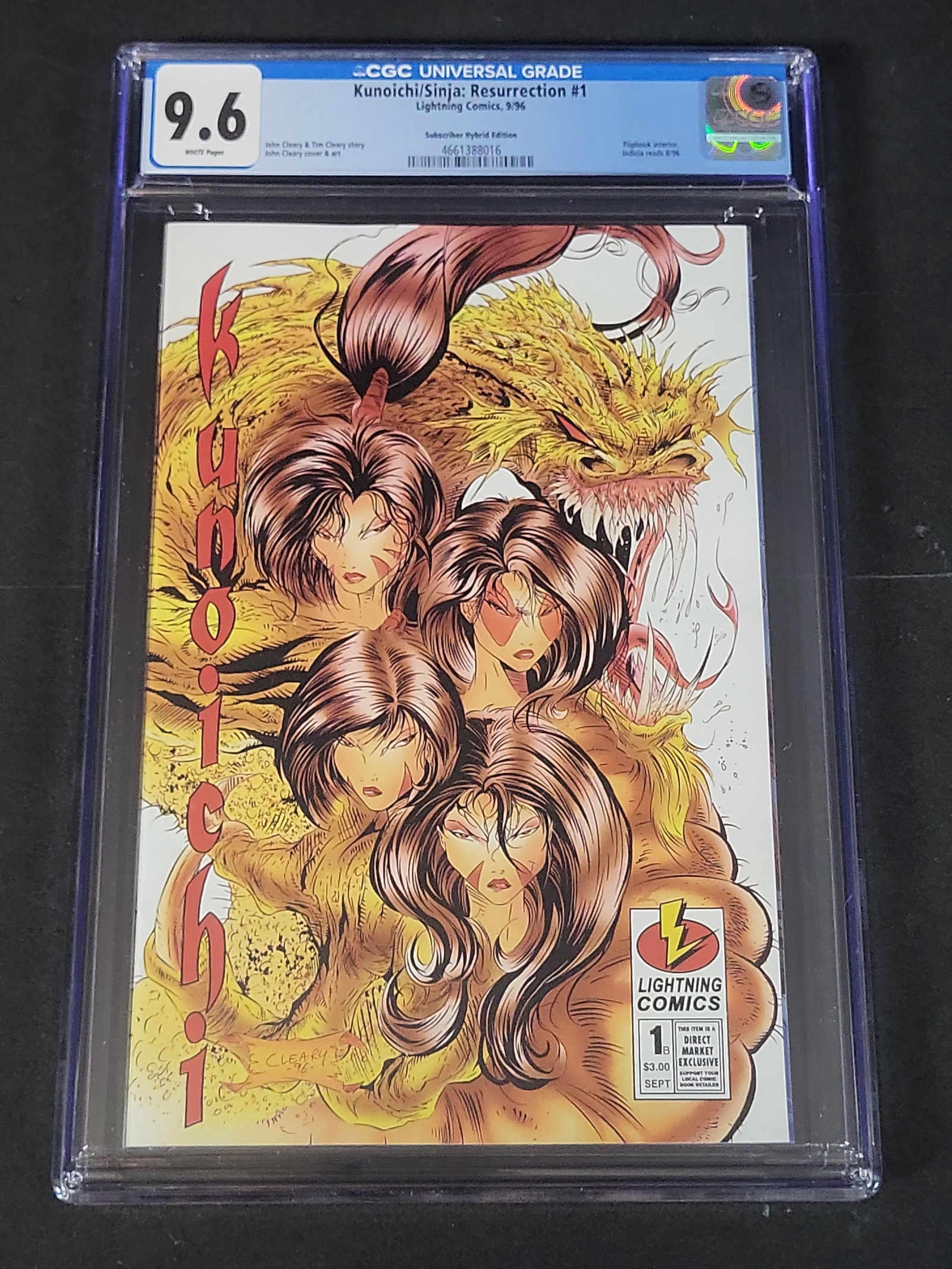 I02518 | CGC 9.6 Lightning Comics Kunoichi/Sinja Resurrection 1 Subscriber Hybrid Edition (1 of 3)