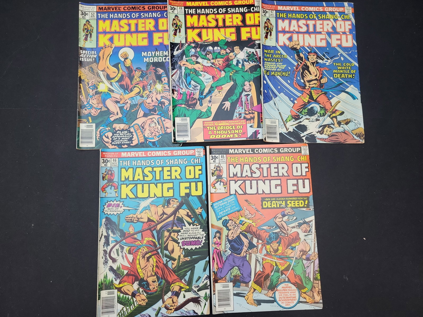 I02073 | A Collection of Five The Hands of Shang-Chi, Master of Kung Fu Comic Books (1 of 6)