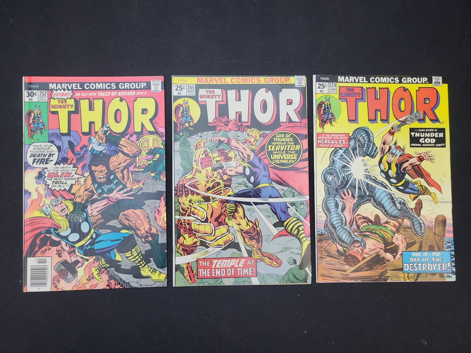 I02081 | A Trio of Bronze Age Marvel Comics The Mighty Thor Issues 224, 245, and 252 (1 of 4)