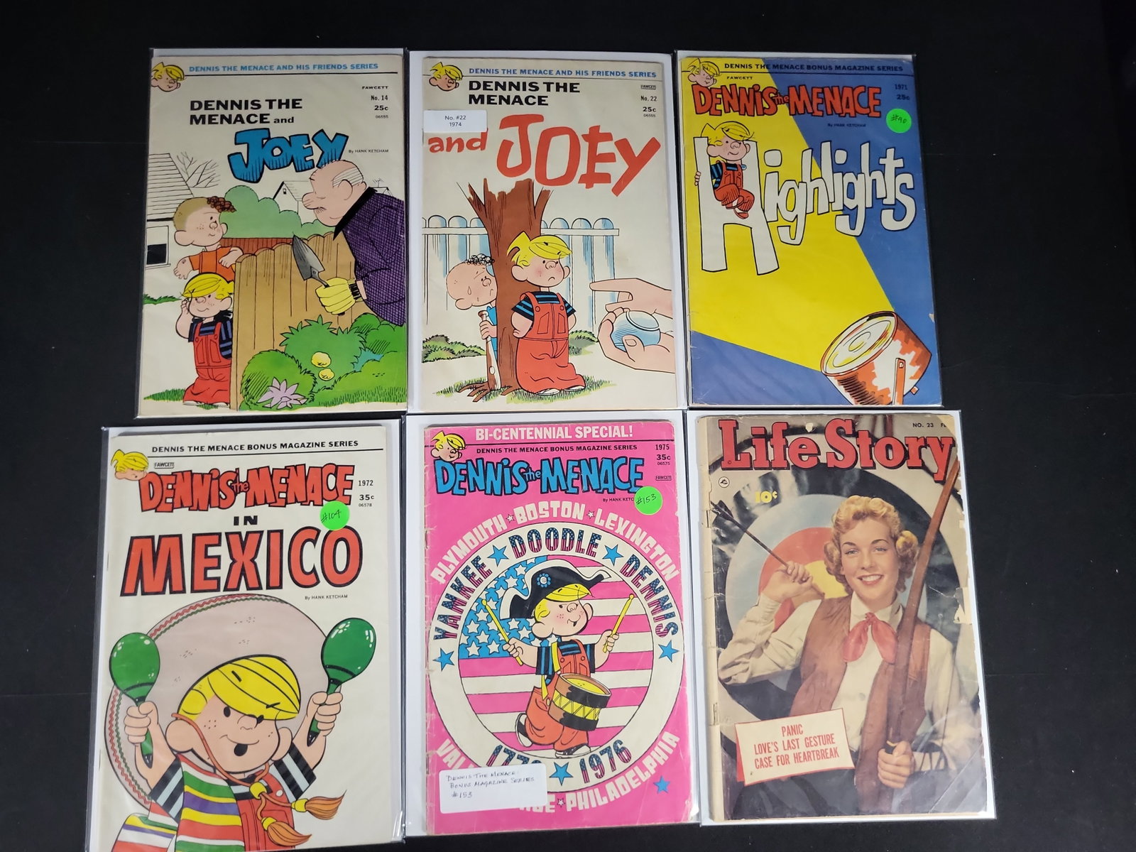 I02140 | A Collection of Six Vintage Fawcett Comic Books and Magazines Including Dennis the Menace (1 of 4)