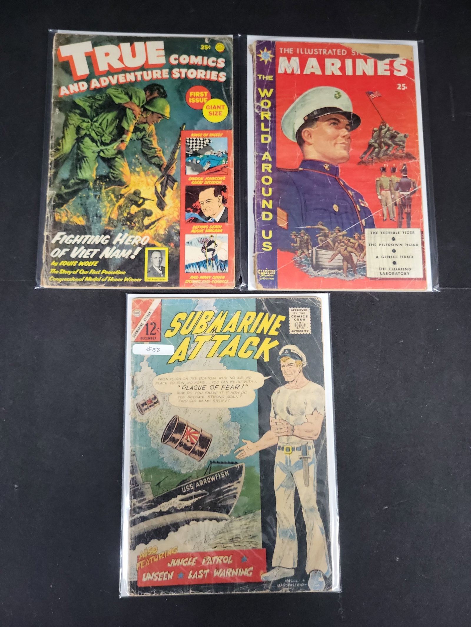 I02142 | A Trio of Vintage Military and Educational Comic Books Including True Comics No. 1 (1 of 4)