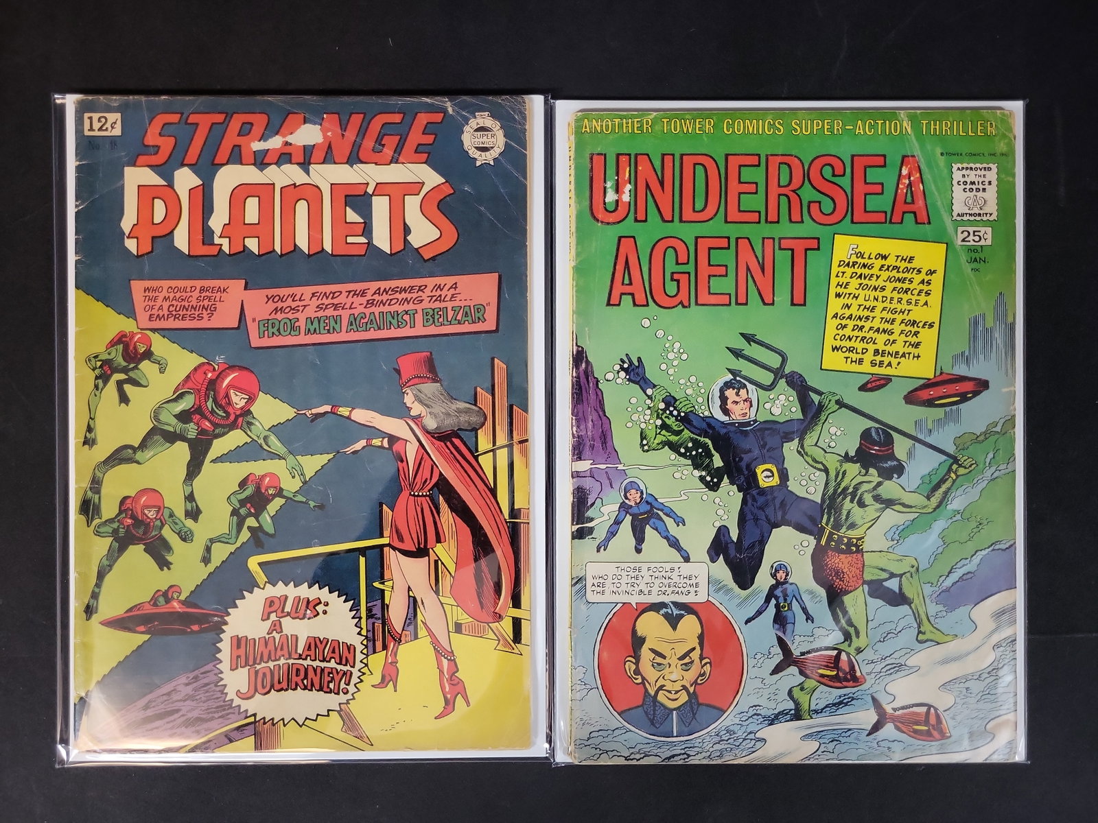 I02162 | Two Silver Age Science Fiction Comic Books: Undersea Agent #1 and Strange Planets #18 (1 of 3)