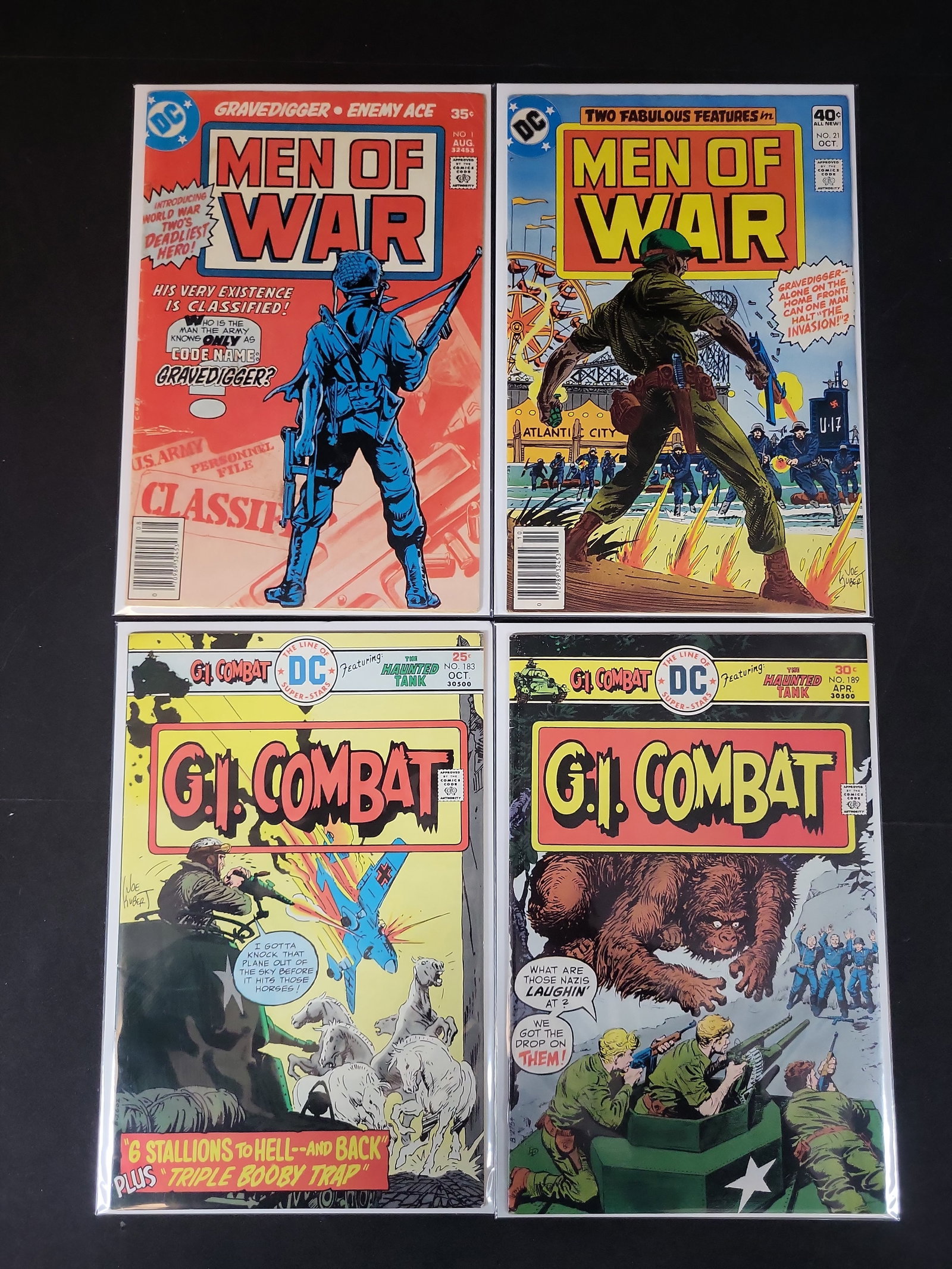 I02166 | A Collection of Four DC Comics Bronze Age War Titles including Men of War and G.I. Combat (1 of 3)