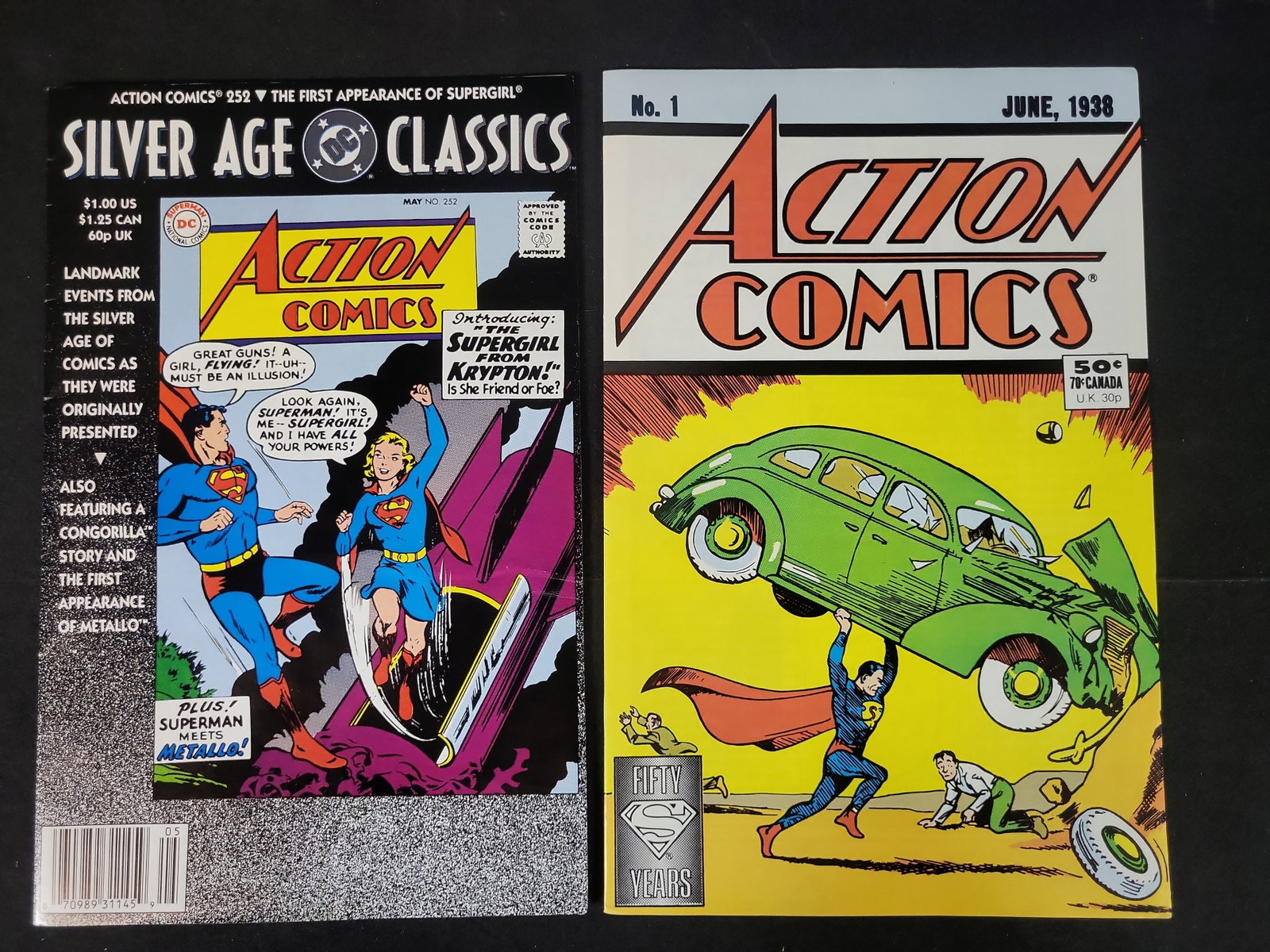 I02240 | Two DC Comics Action Comics Reprint Editions Including Action Comics No. 1 50th Anniversary (1 of 5)