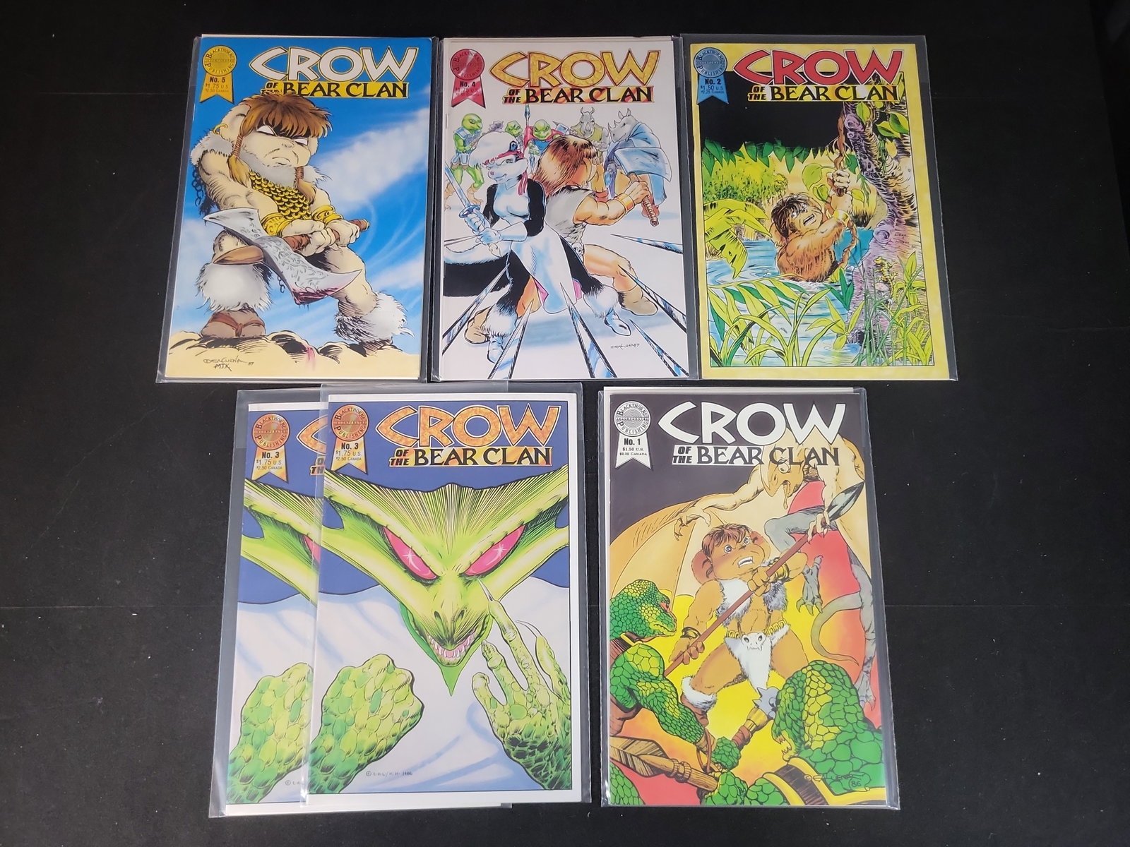 I02257 | A Lot of Six Crow of the Bear Clan Comic Books Published by Blackthorne Publishing (1 of 3)