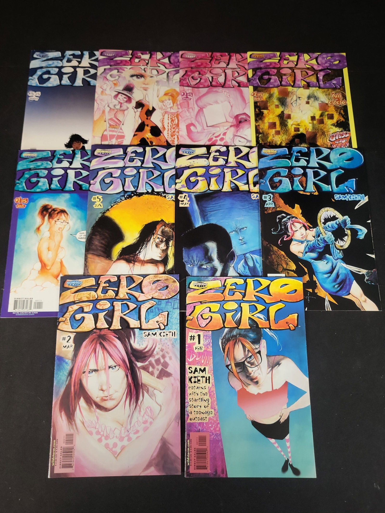 I02264 | A Collection of 10 Zero Girl and Zero Girl Full Circle Comic Books by Sam Kieth (1 of 4)