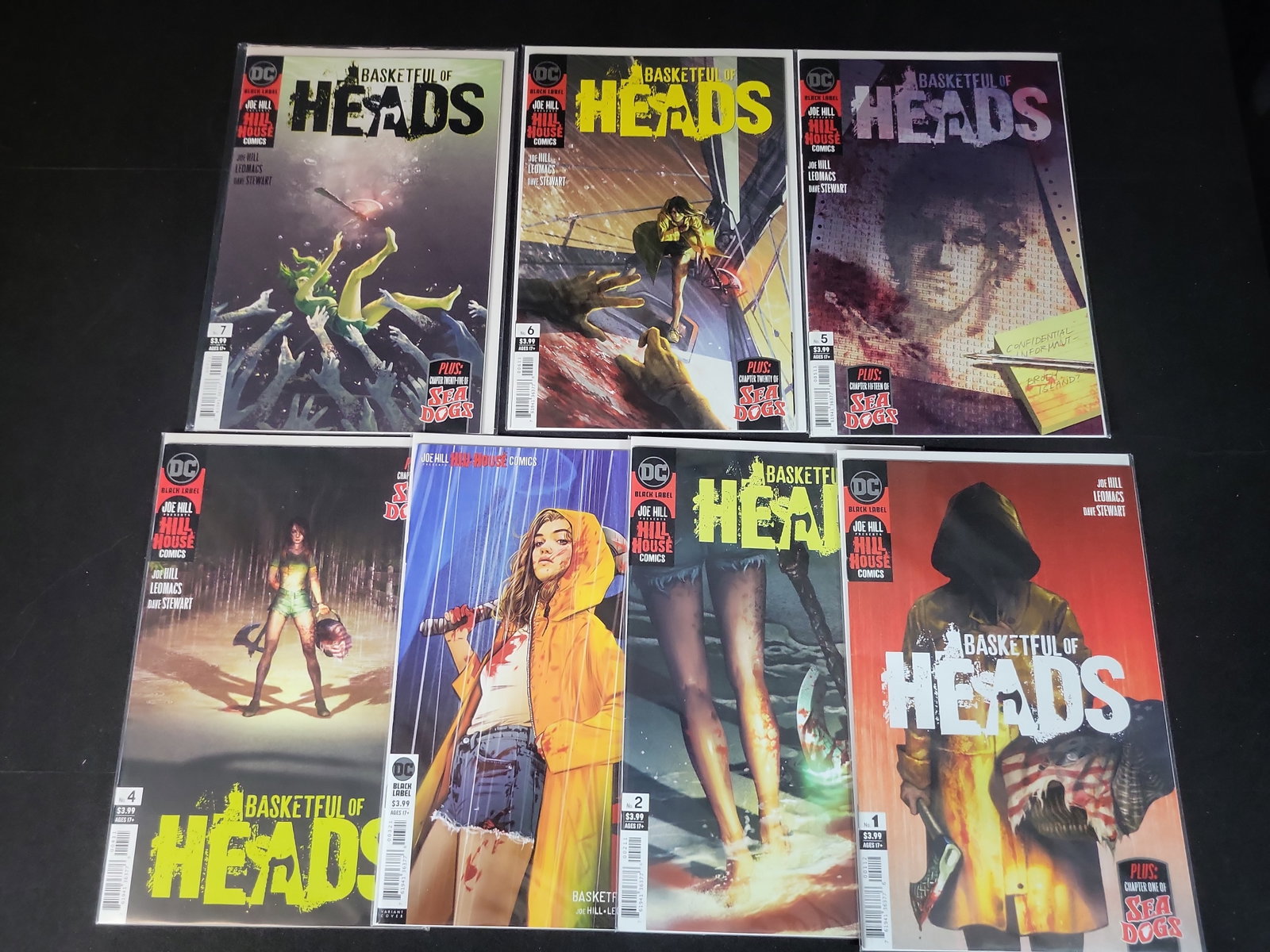 I02274 | A Set of Seven DC Comics Black Label Basketful of Heads Comic Books (1 of 3)
