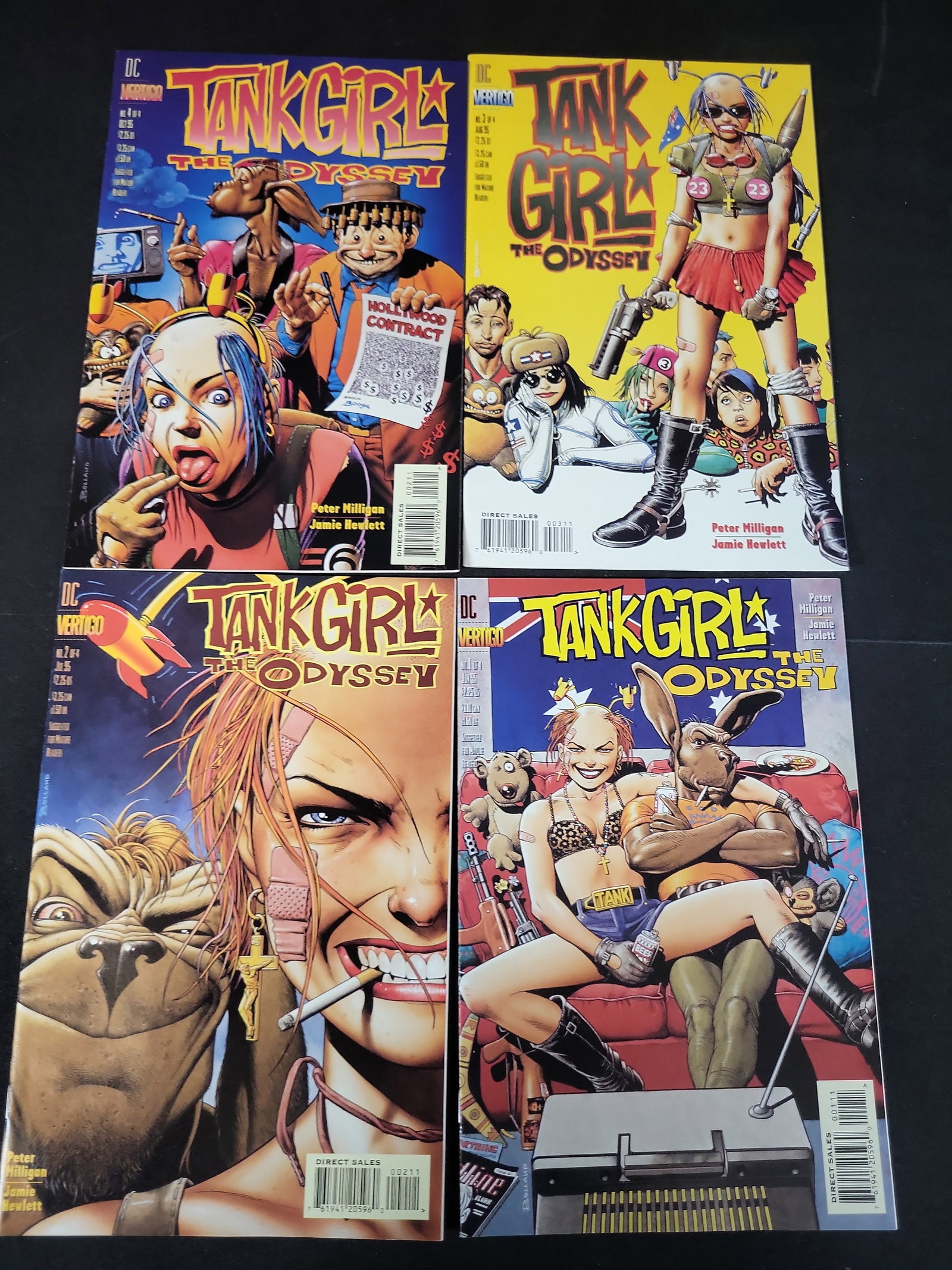I02329 | A Set of Tank Girl: The Odyssey Comic Books, Issues 1-4 Complete Miniseries (1 of 3)