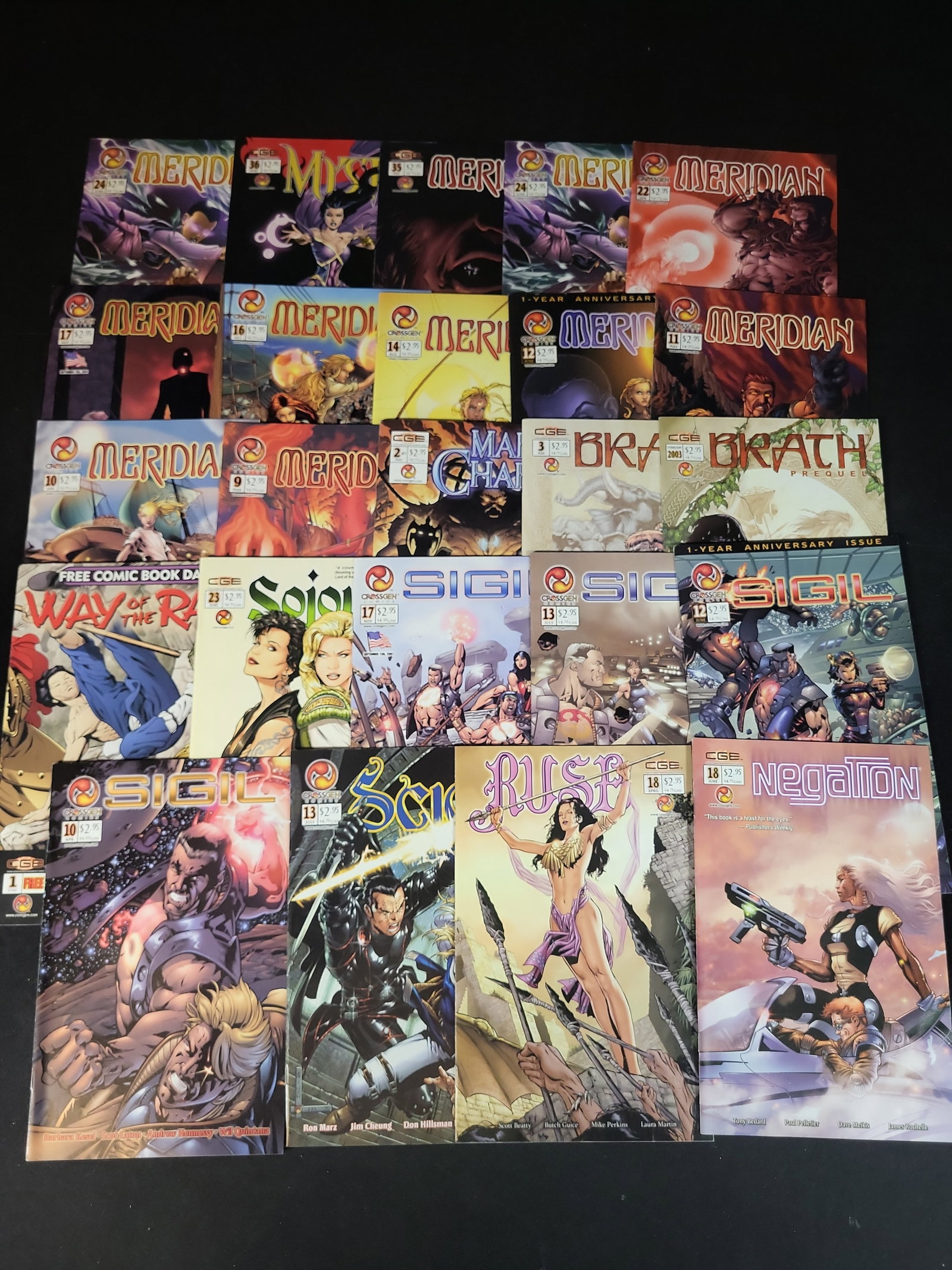 I02332 | A Collection of 24 CrossGen Comics Issues Including Meridian, Sigil, and Scion, 2001-2003 (1 of 7)