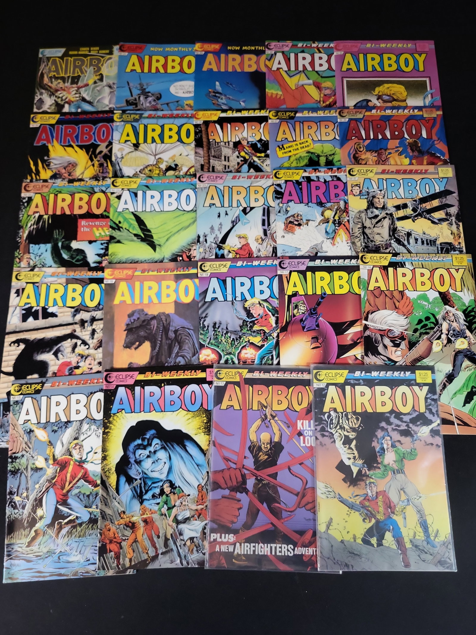 I02335 | A Collection of 24 Airboy Comic Books Published by Eclipse Comics (1 of 7)