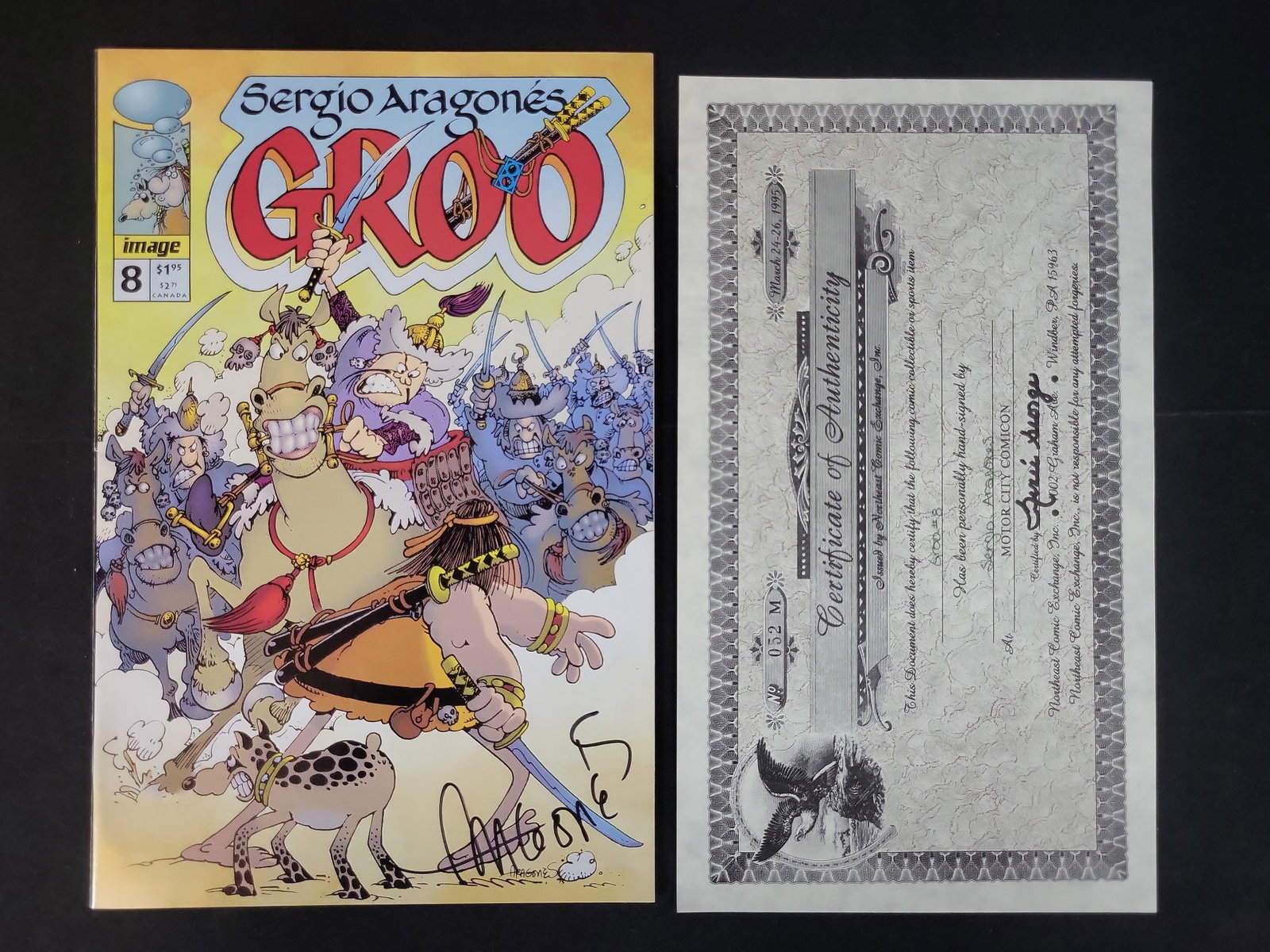 I02349 | Signed Sergio Aragones Groo No. 8 Image Comics with COA (1 of 4)
