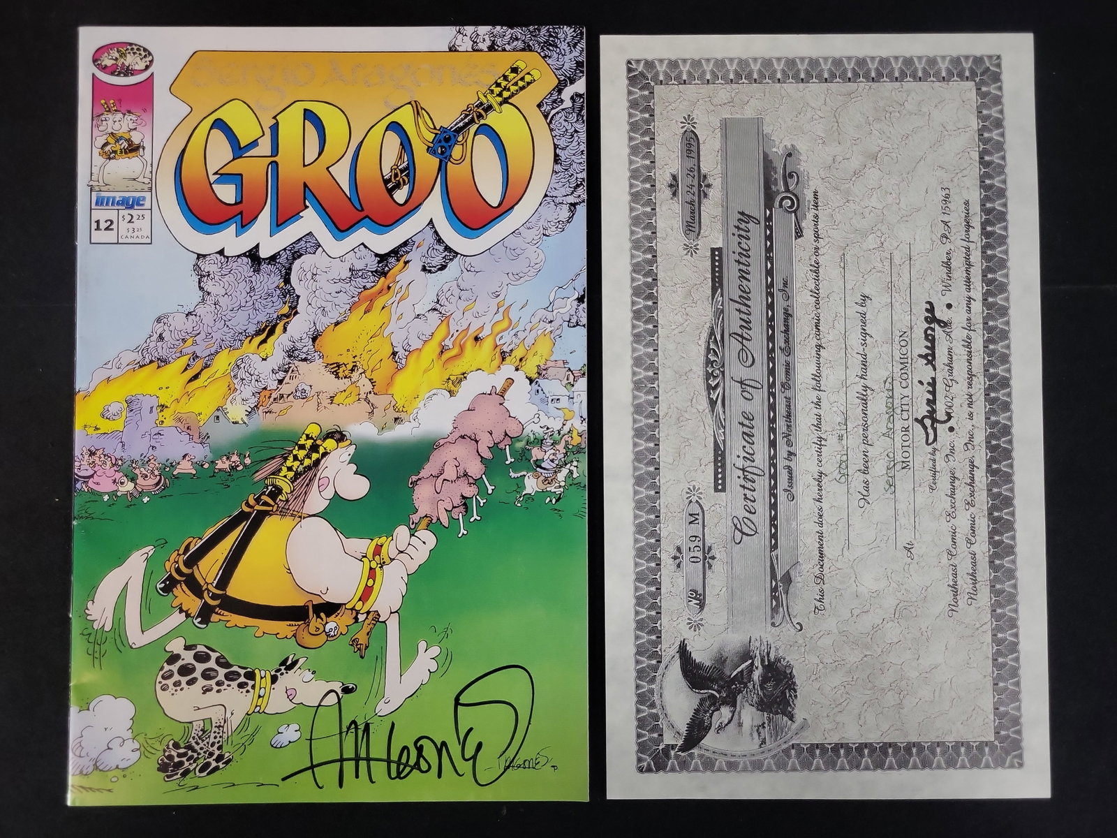 I02350 | Image Comics Groo Number 12 Dual Signed by Sergio Aragones with COA (1 of 4)