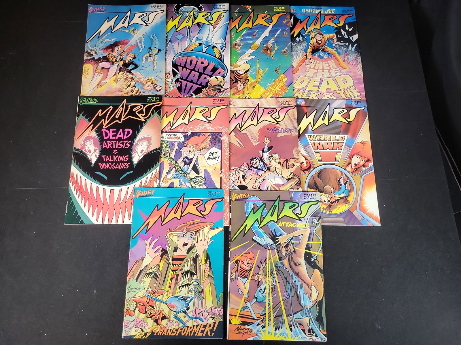 I02355 | A Collection of Ten First Comics Mars Comic Books Issues 2-11 Including Dynamo Joe (1 of 6)