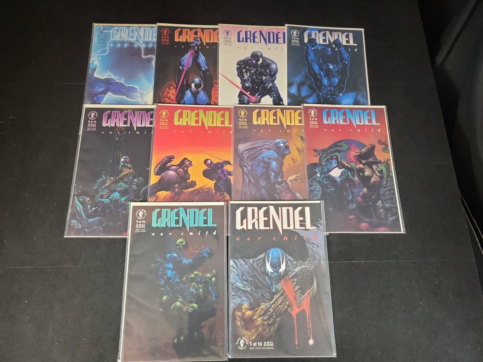I02368 | A Set of 10 Grendel War Child Comic Books, Complete Limited Series, Dark Horse Comics (1 of 6)