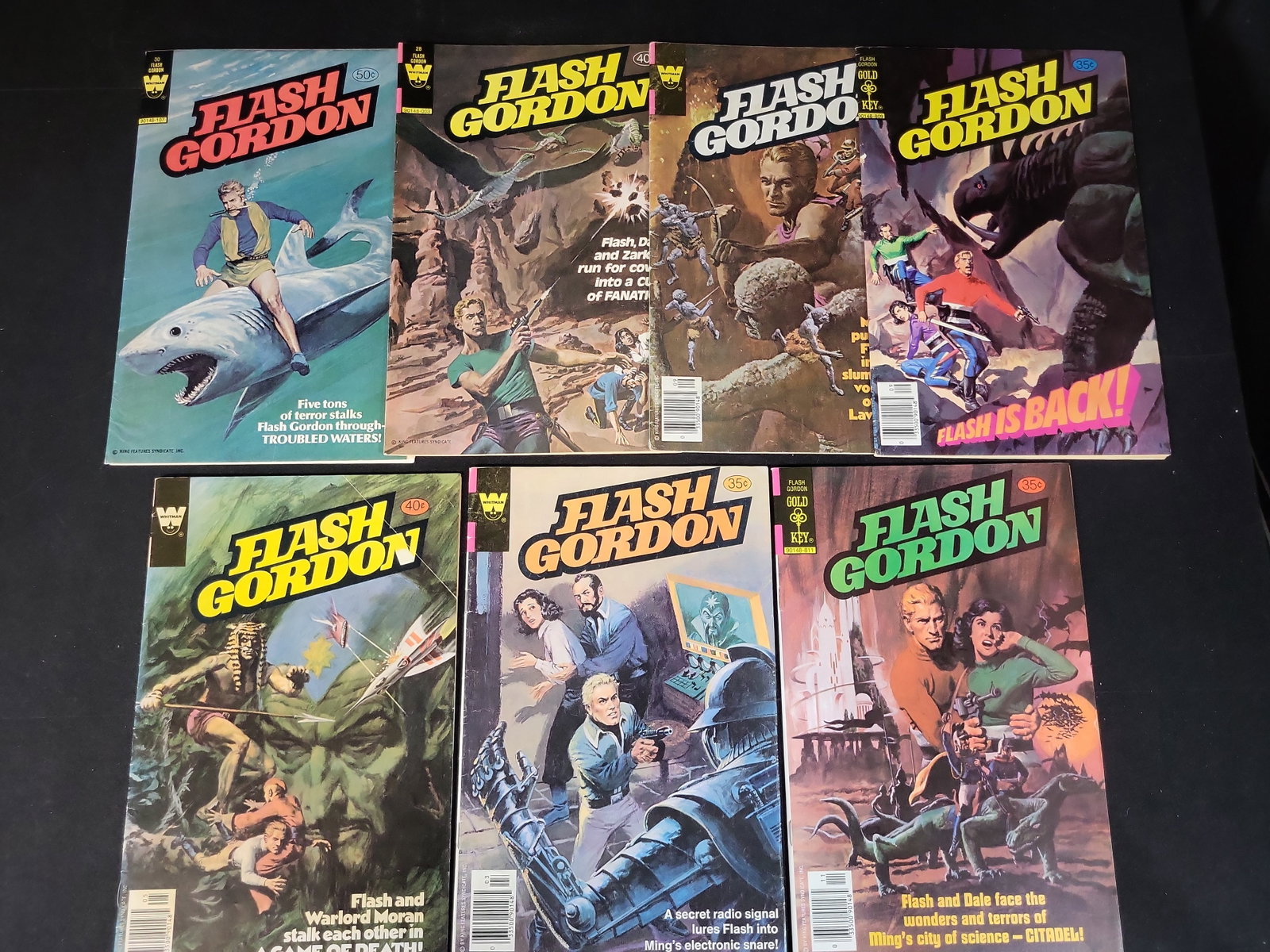 I02397 | A Collection of Seven Vintage Flash Gordon Comic Books, Gold Key and Whitman Publishers (1 of 4)