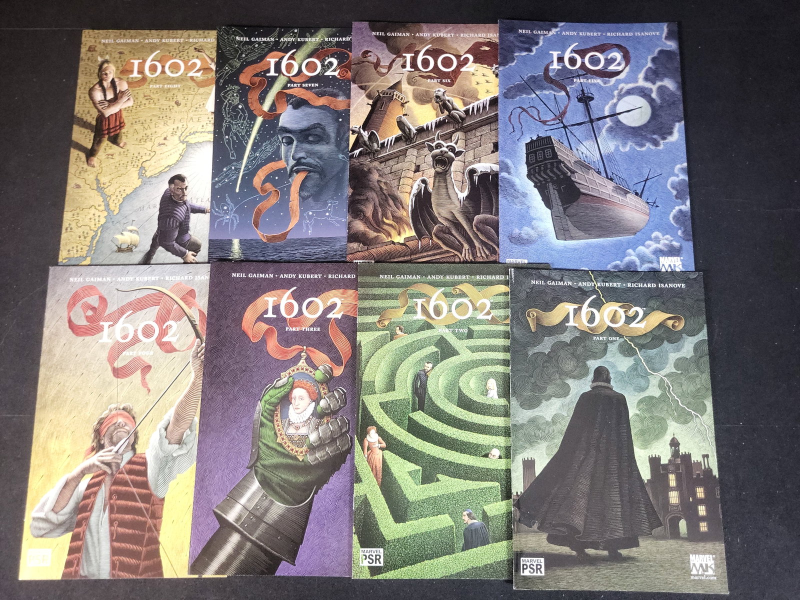 I02405 | A Set of Marvel 1602 Limited Series Comic Books Issues 1-8 by Neil Gaiman (1 of 5)