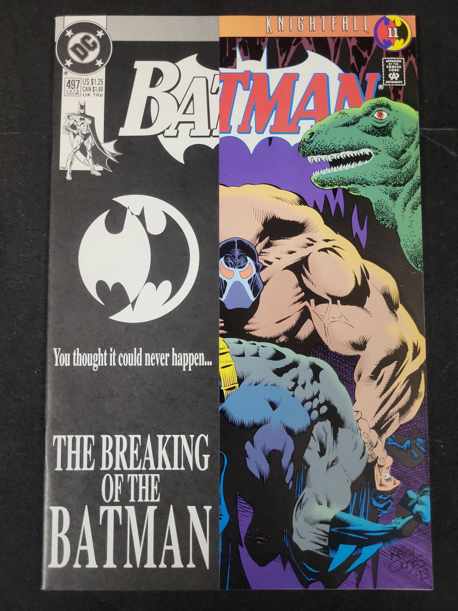 I02444 | Batman #497 (1993) DC Comics Knightfall Part 11 Key Issue Bane Breaks Batman's Back (1 of 2)