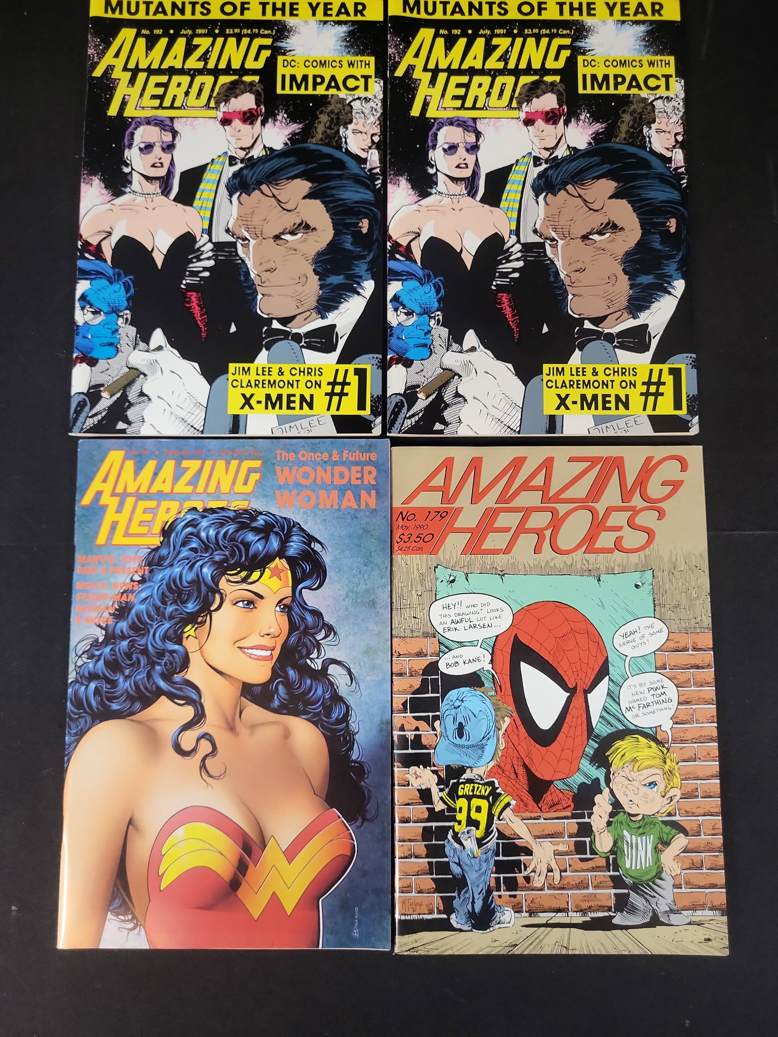 I02456 | A Collection of Four Amazing Heroes Comic Industry Magazines, 1990-1991: BID PER WHAT YOU SEE IN THE PHOTO, NOT THE AI GENERATED TITLES AND DESCRIPTIONS! A Collection of Four Amazing Heroes Comic Industry Magazines, 1990-1991 This lot consists of four issues of Amazing Her