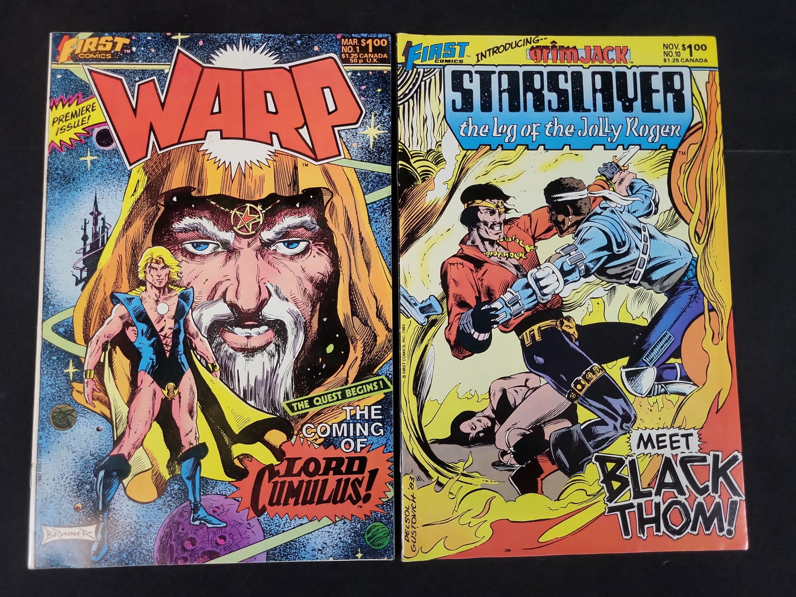 I02464 | Two First Comics Vintage Comic Books Warp No. 1 and Starslayer No. 10 (1 of 3)
