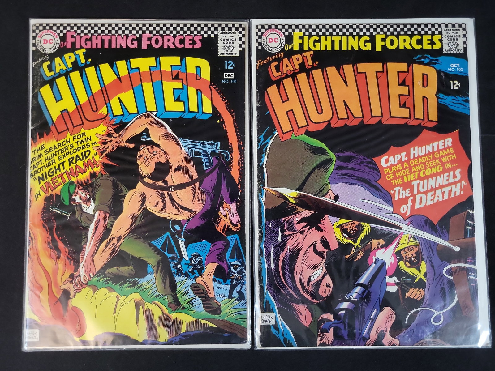 I02490 | A Pair of DC Comics Silver Age Our Fighting Forces Captain Hunter Comic Books Issues 103 (1 of 3)