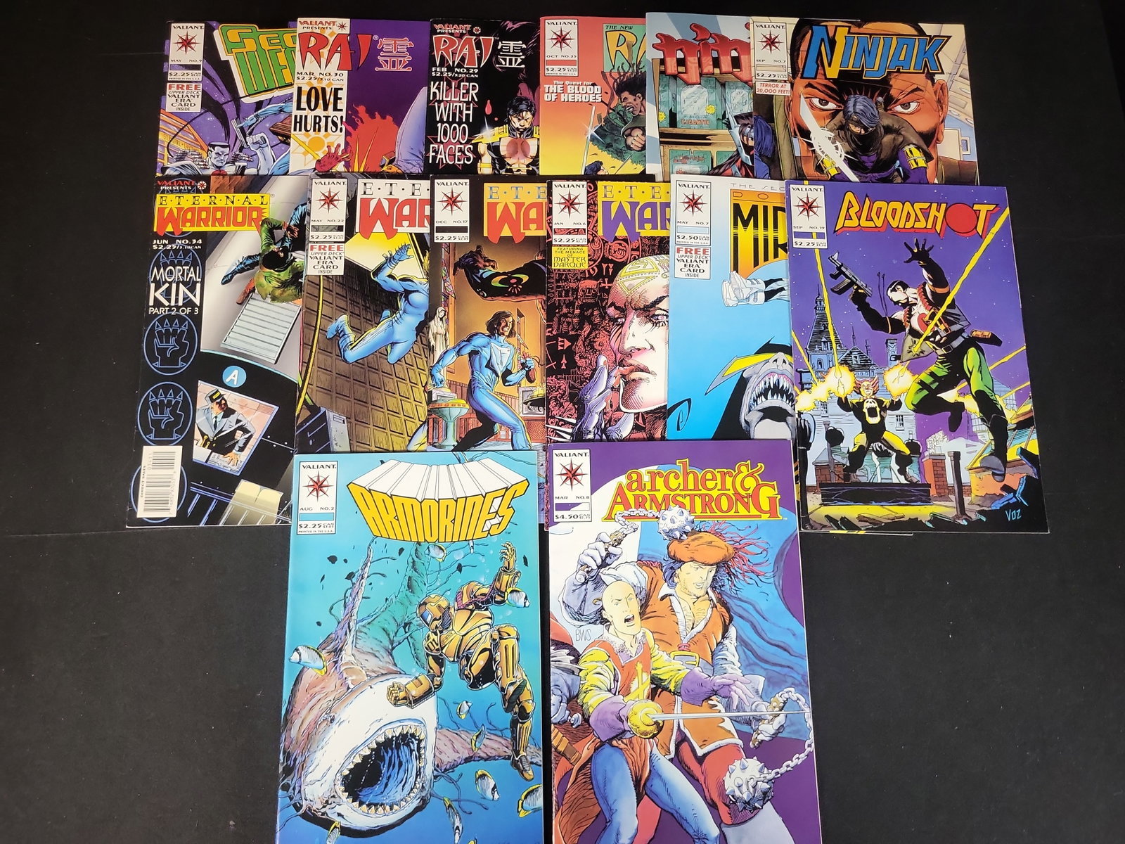 I02497 | A Collection of 14 Valiant and Acclaim Comic Books from the 1990s: BID PER WHAT YOU SEE IN THE PHOTO, NOT THE AI GENERATED TITLES AND DESCRIPTIONS! A Collection of 14 Valiant and Acclaim Comic Books from the 1990s This collection consists of 14 individual raw comic b