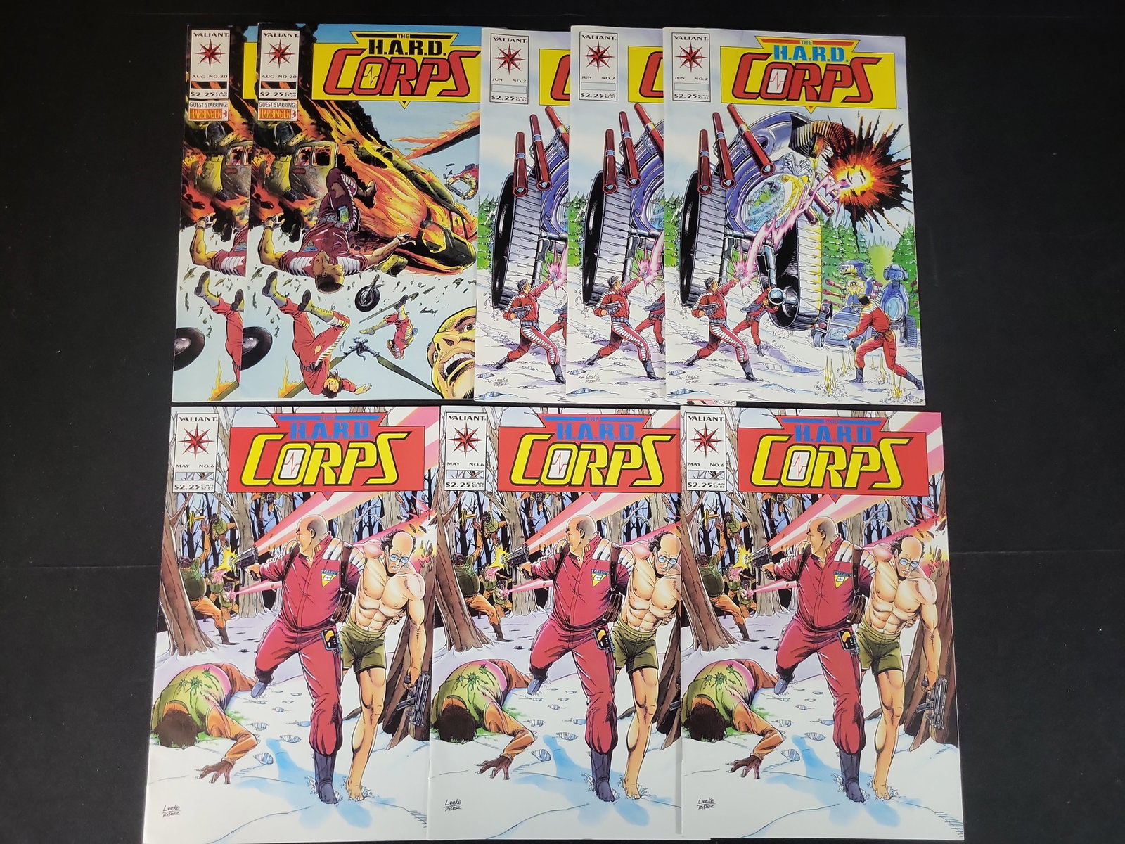 I02500 | Eight Valiant Comics The H.A.R.D. Corps Comic Books, Issues 6, 7, and 20 (1 of 4)