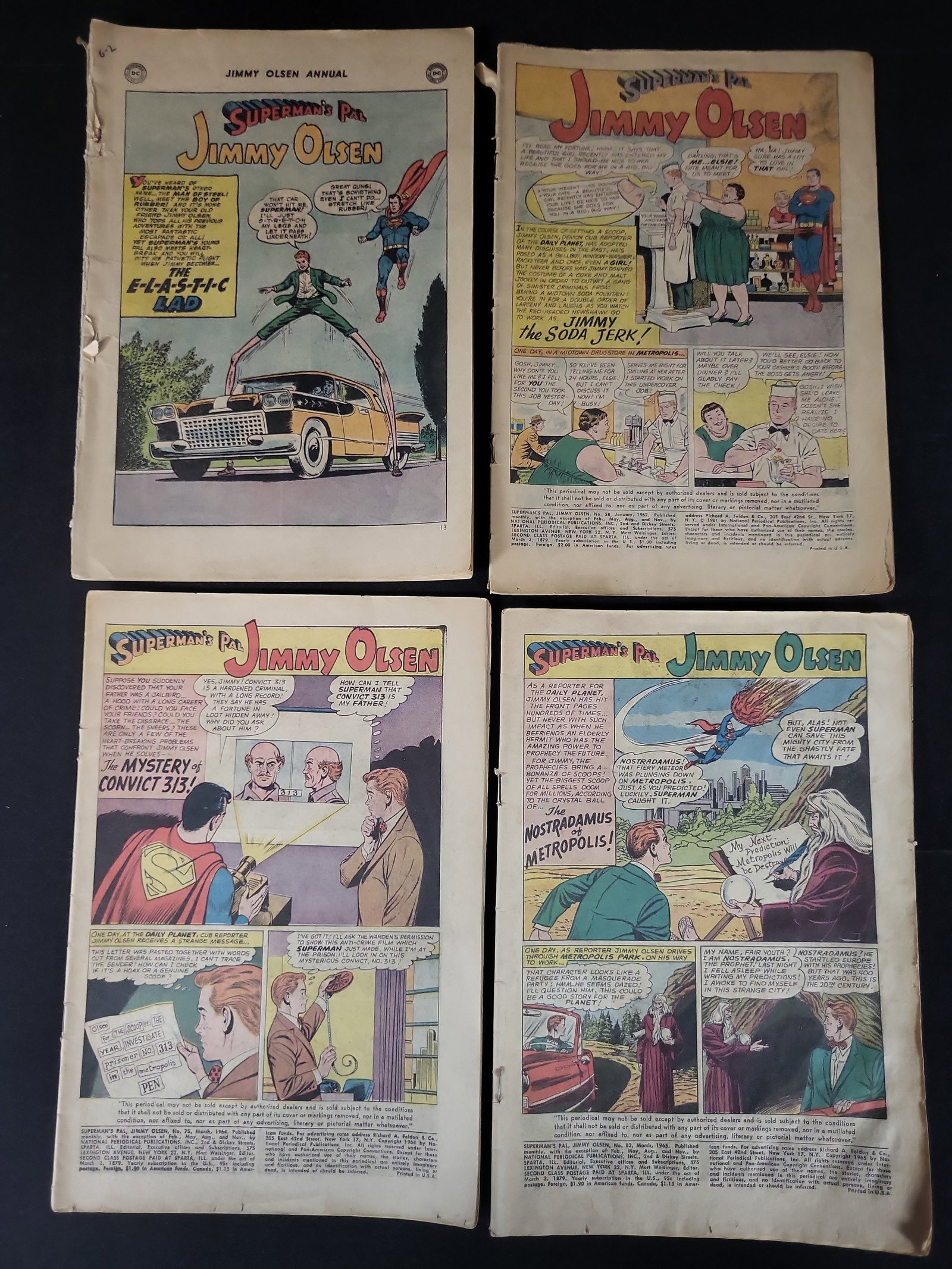 I02559 | A Group of Four DC Comics Supermans Pal Jimmy Olsen Silver Age Comic Books (1 of 6)