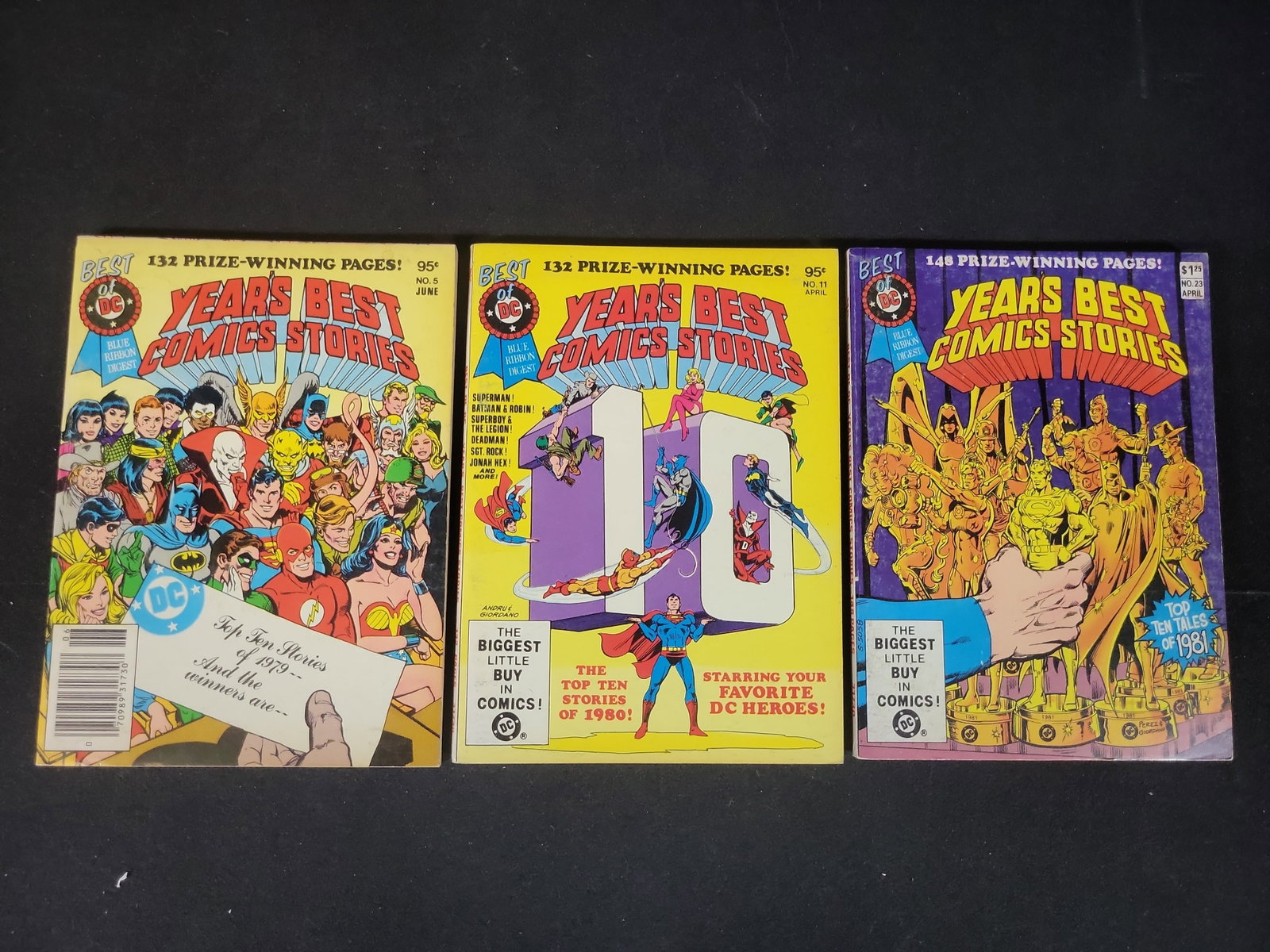 I02598 | A Trio of DC Comics Best of DC Blue Ribbon Digest Year's Best Comics Stories Anthologies (1 of 3)