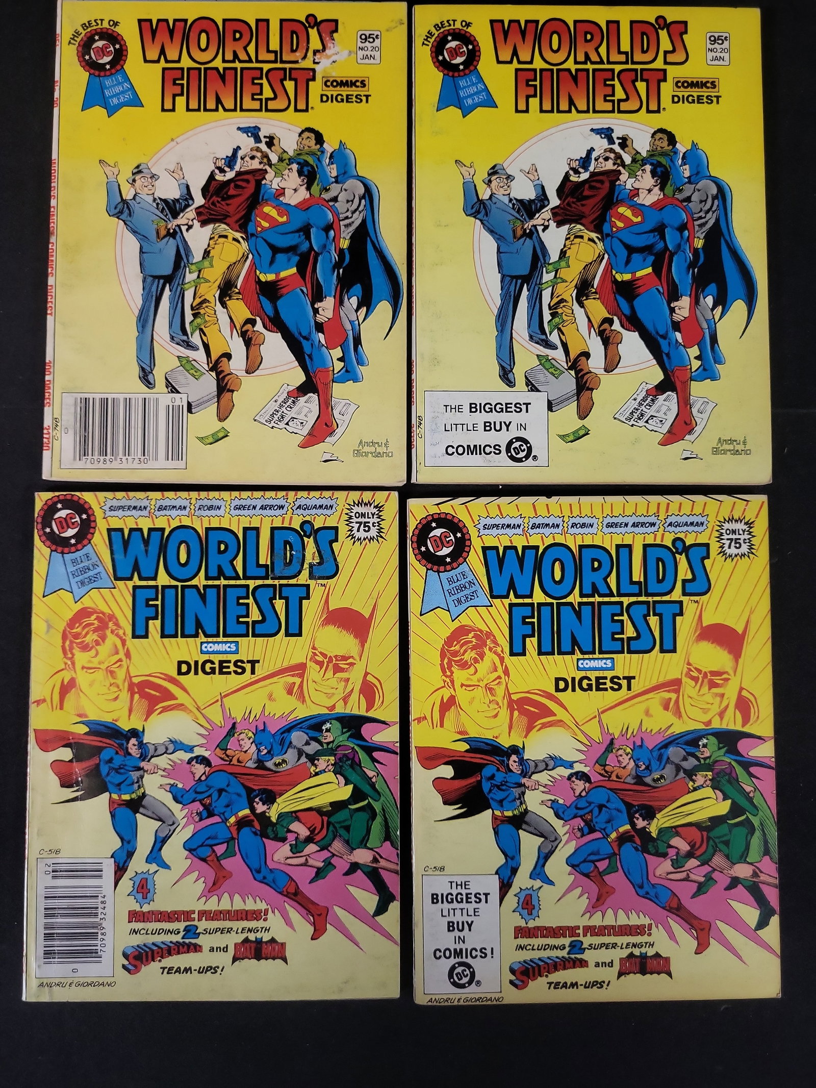 I02599 | Four DC Comics World's Finest Blue Ribbon Digest Comic Books (1 of 3)