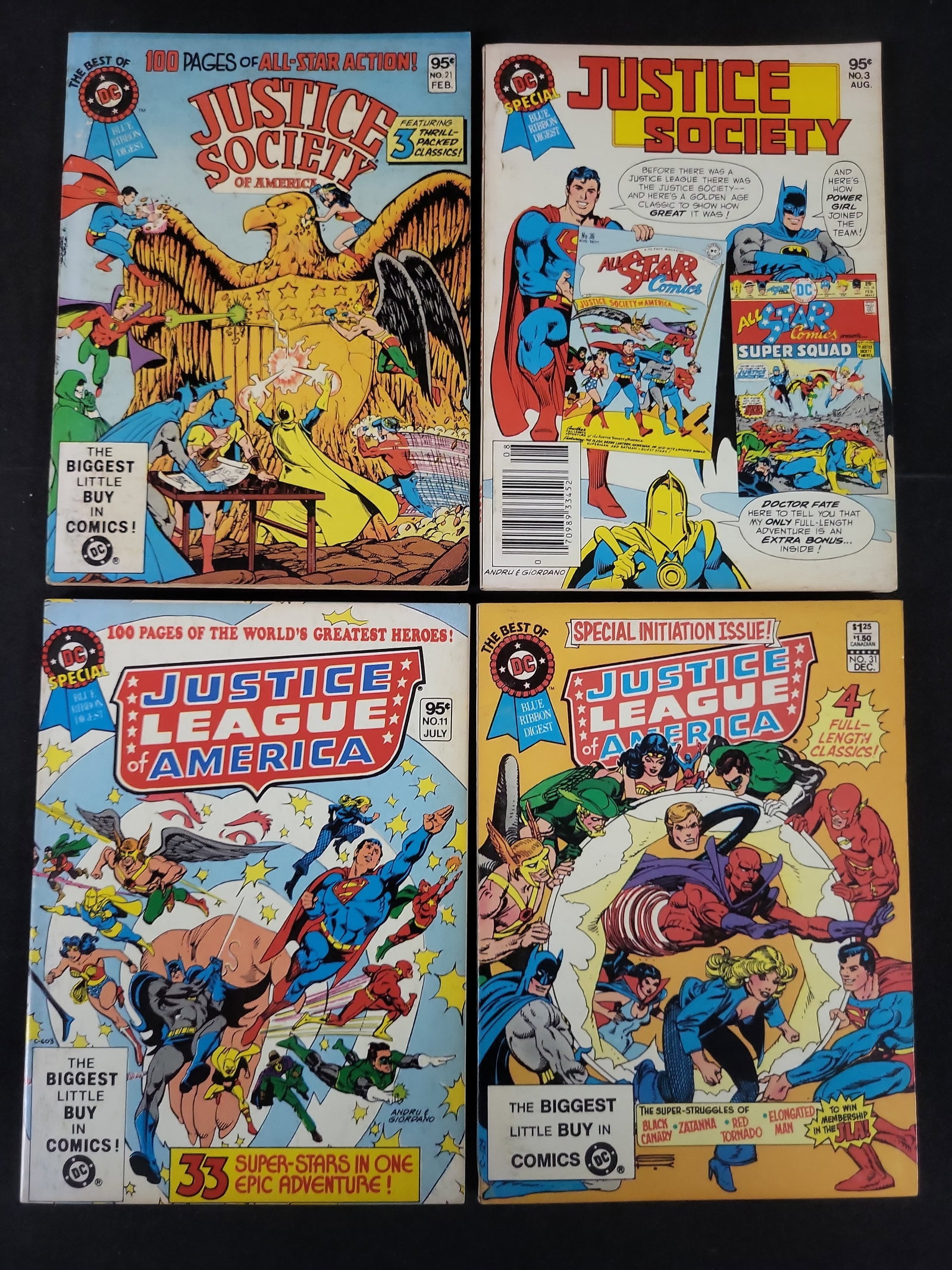 I02603 | A Group of Four DC Special Blue Ribbon Digest Comic Books Featuring Justice League and (1 of 3)