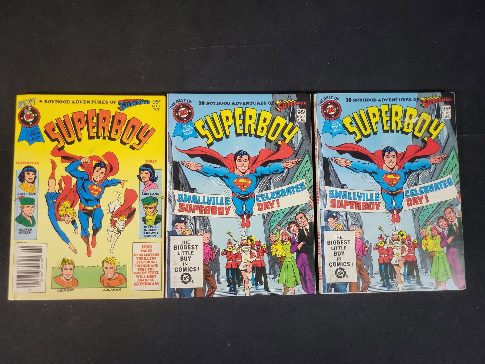I02606 | Three DC Comics The Best of DC Blue Ribbon Digest Superboy Issues No. 7 and No. 15 (1 of 3)