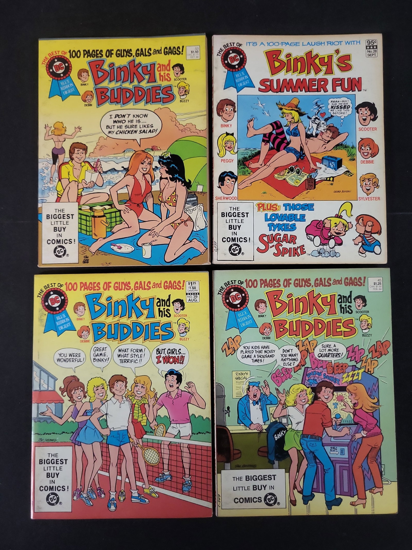 I02608 | A Lot of Four Vintage DC Comics Blue Ribbon Digest Binky Series Issues (1 of 3)