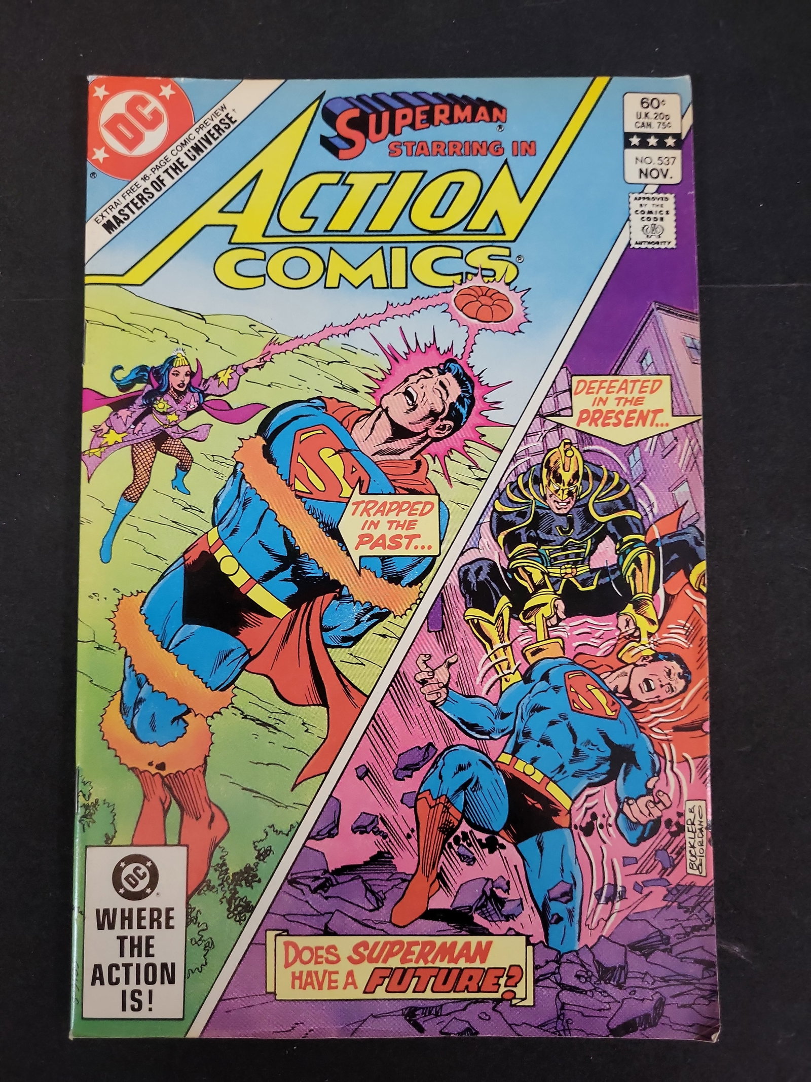 I02618 | Action Comics #537 DC Comics November 1982 Superman with Masters of the Universe Preview (1 of 2)