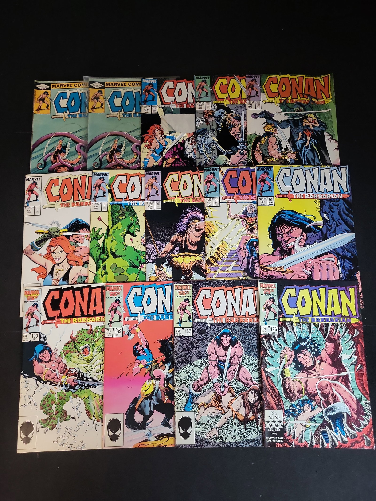 I02630 | 14 Vintage Marvel Comics Conan the Barbarian Comic Books Including Anniversary Issues (1 of 7)