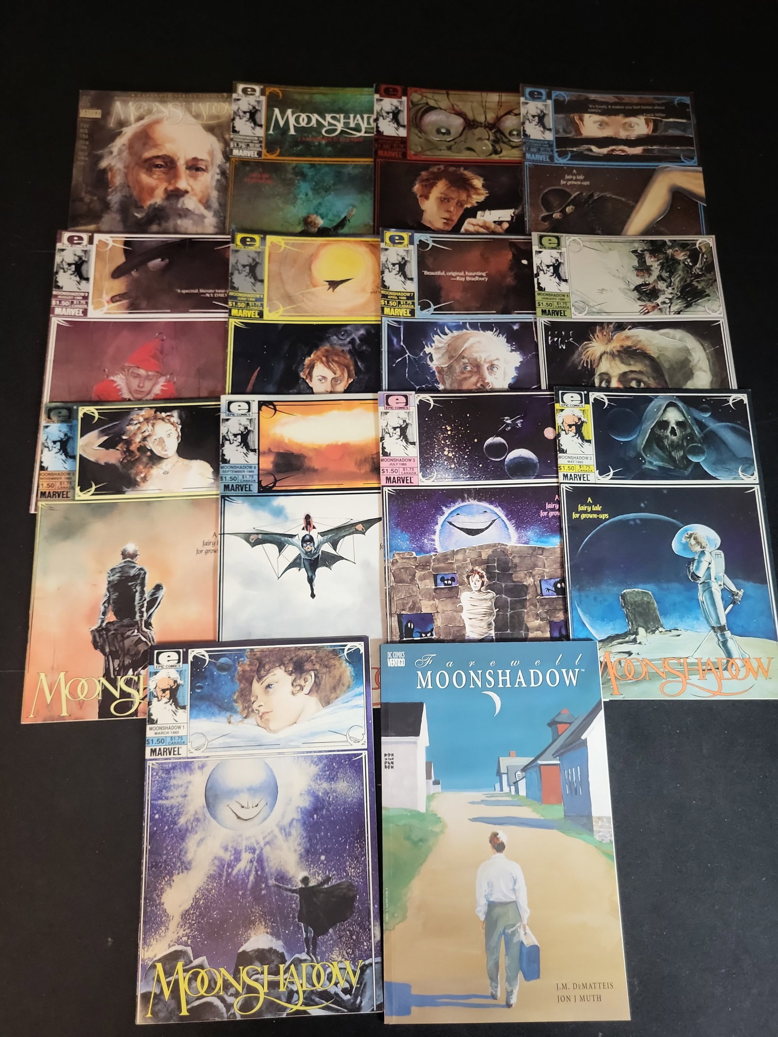 I02668 | A Collection of 14 Moonshadow Comic Books Including Epic Comics and Vertigo Issues (1 of 8)
