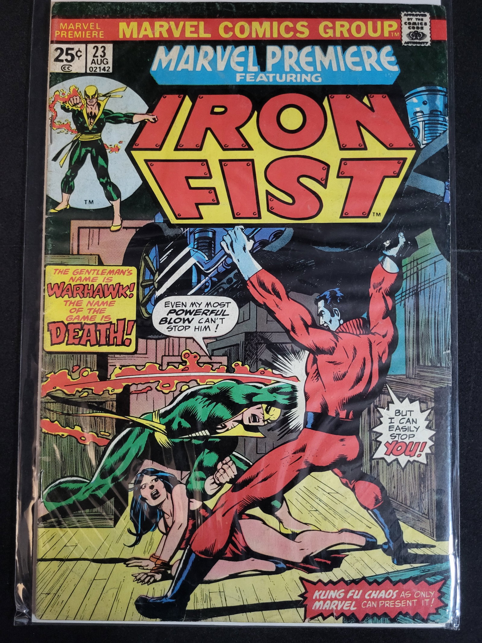 I02709 | Marvel Premiere #23 featuring Iron Fist (August 1975) First Appearance of Warhawk (1 of 3)