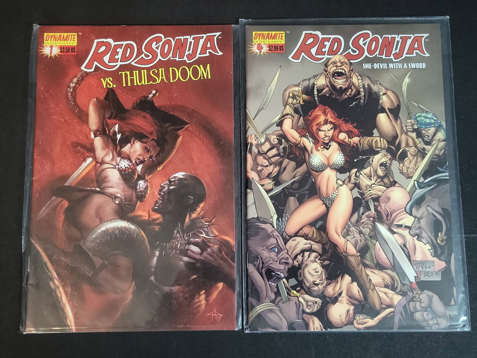 I02717 | Two Red Sonja Comic Books Dynamite Entertainment Including Red Sonja vs Thulsa Doom 1 and (1 of 3)
