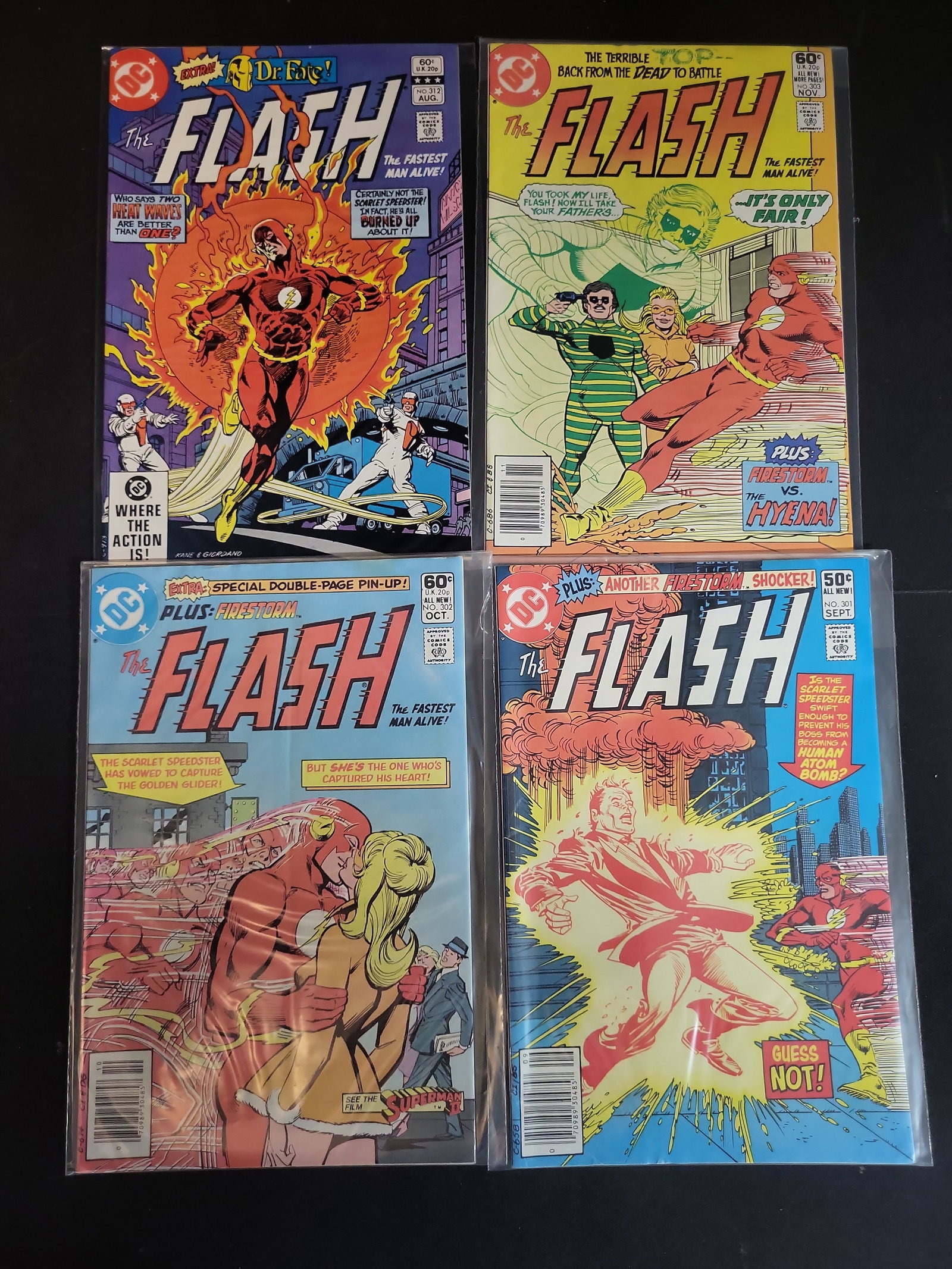 I02719 | A Lot of Four Vintage The Flash Comic Books, Issues 301, 302, 303, and 312, DC Comics (1 of 3)