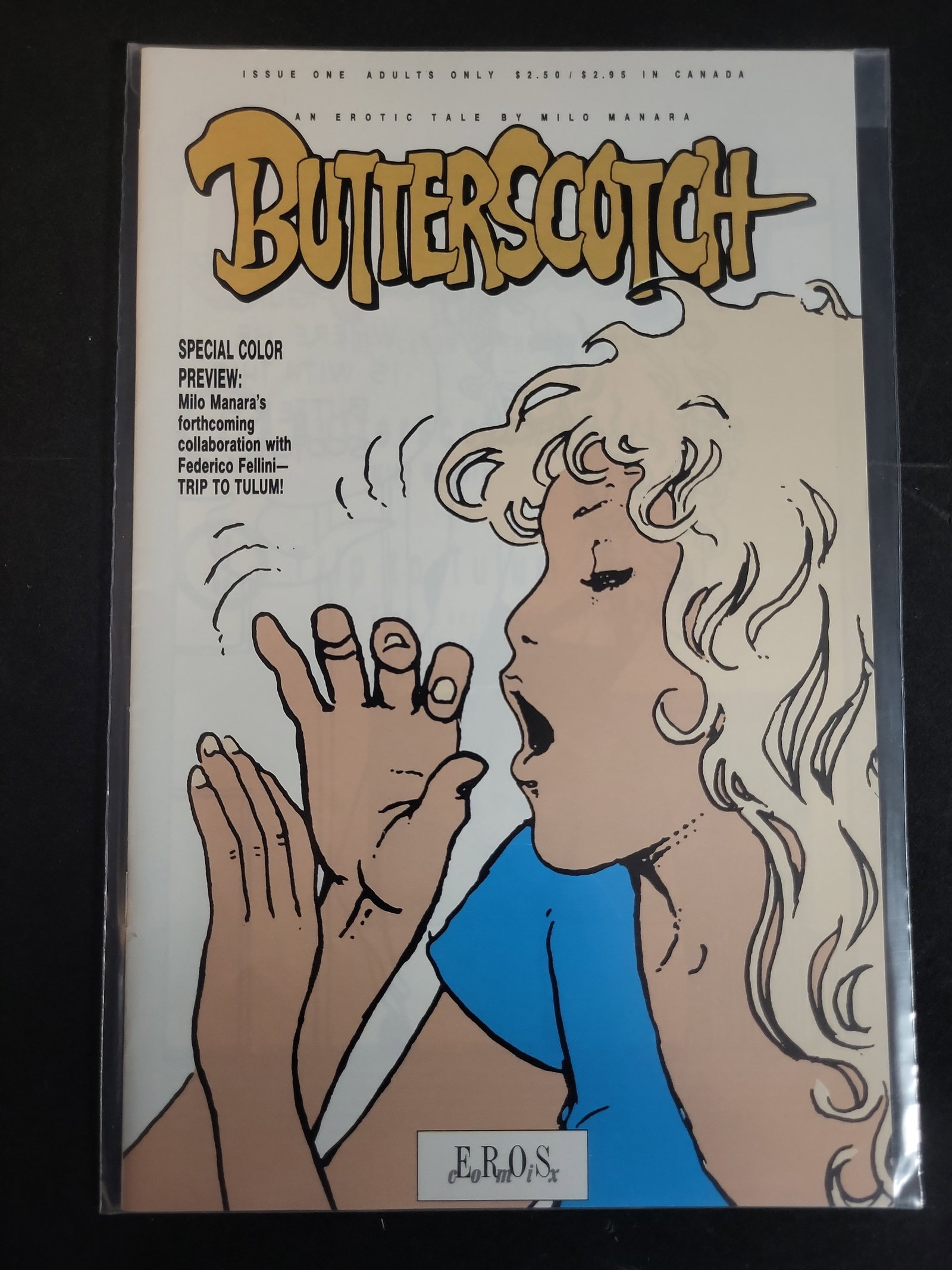 I02722 | Butterscotch Issue 1 Comic Book by Milo Manara, 1990 (1 of 2)