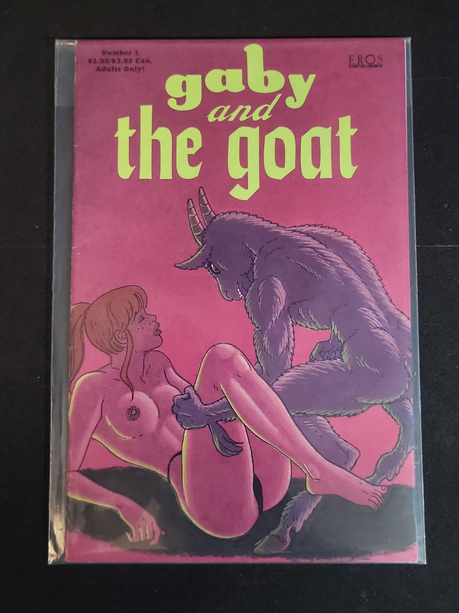 I02726 | Eros Comix Gaby and the Goat Issue Number 1 by Trevor Von Eeden: BID PER WHAT YOU SEE IN THE PHOTO, NOT THE AI GENERATED TITLES AND DESCRIPTIONS! Eros Comix Gaby and the Goat Issue Number 1 by Trevor Von Eeden This is a first printing of the adult-oriented comic bo