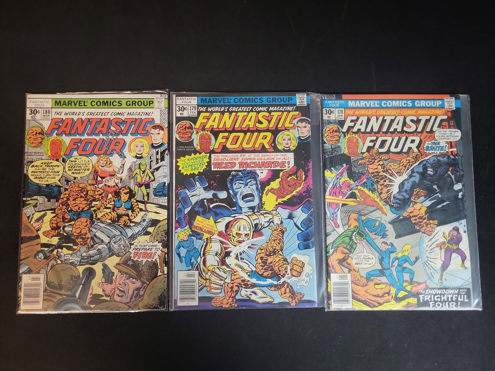 I02734 | A Trio of Marvel Comics Fantastic Four Issues #178, #179, and #180 (1977) (1 of 4)
