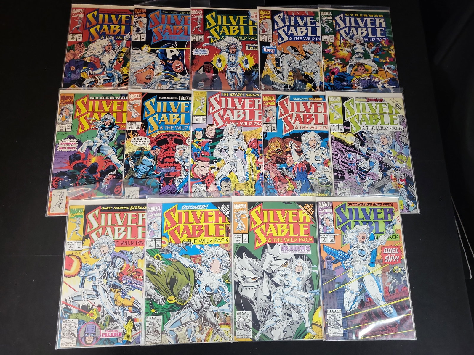I02807 | Collection of 14 Marvel Silver Sable and the Wild Pack Comic Books Issues 3-16 (1 of 7)