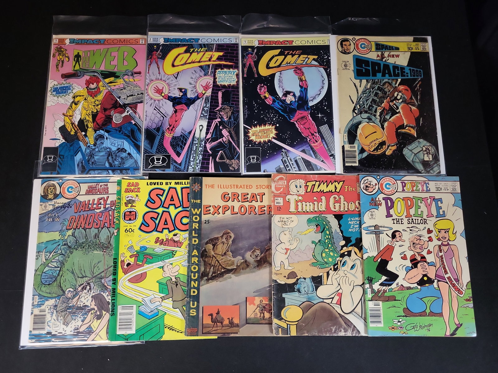 I02809 | Nine Vintage Comic Books Including DC Impact Charlton Harvey and Classics Illustrated (1 of 5)