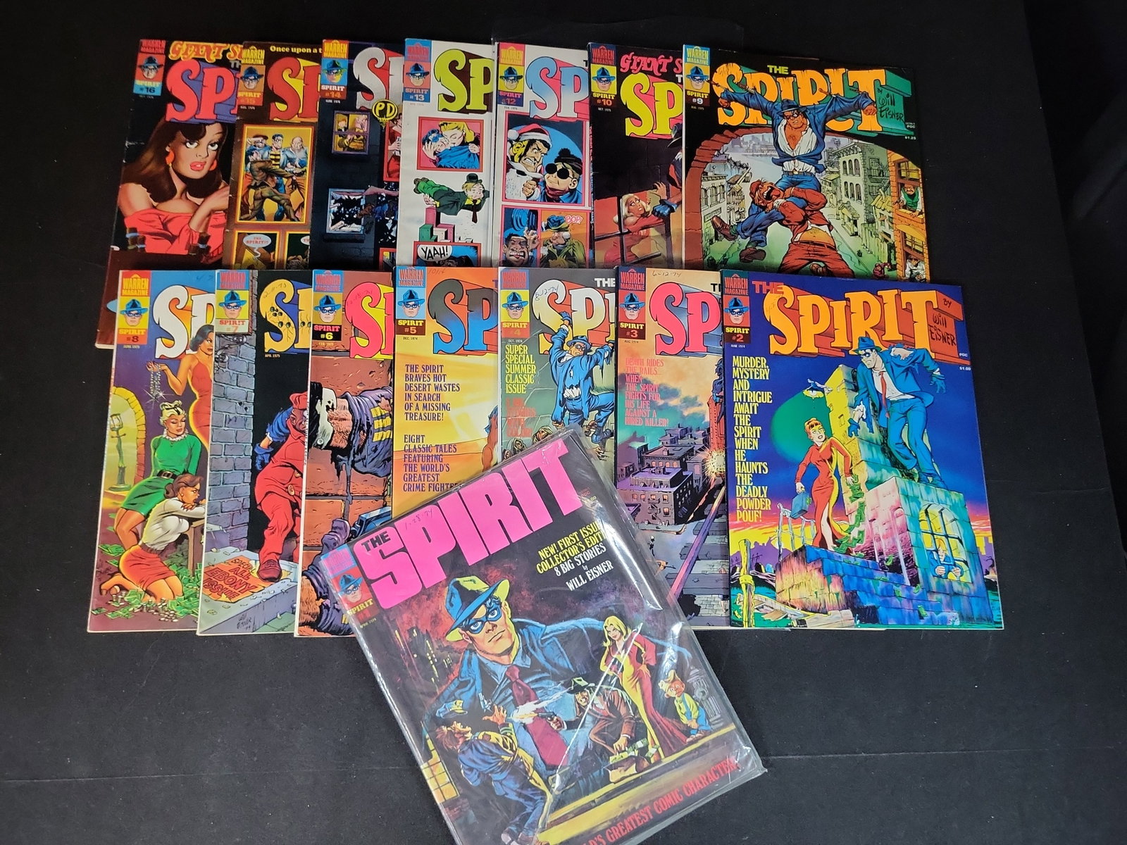 I02294 | Will Eisner, The Spirit. Warren Publishing, 1974-1976. #1-10, # 12-16. (1 of 6)