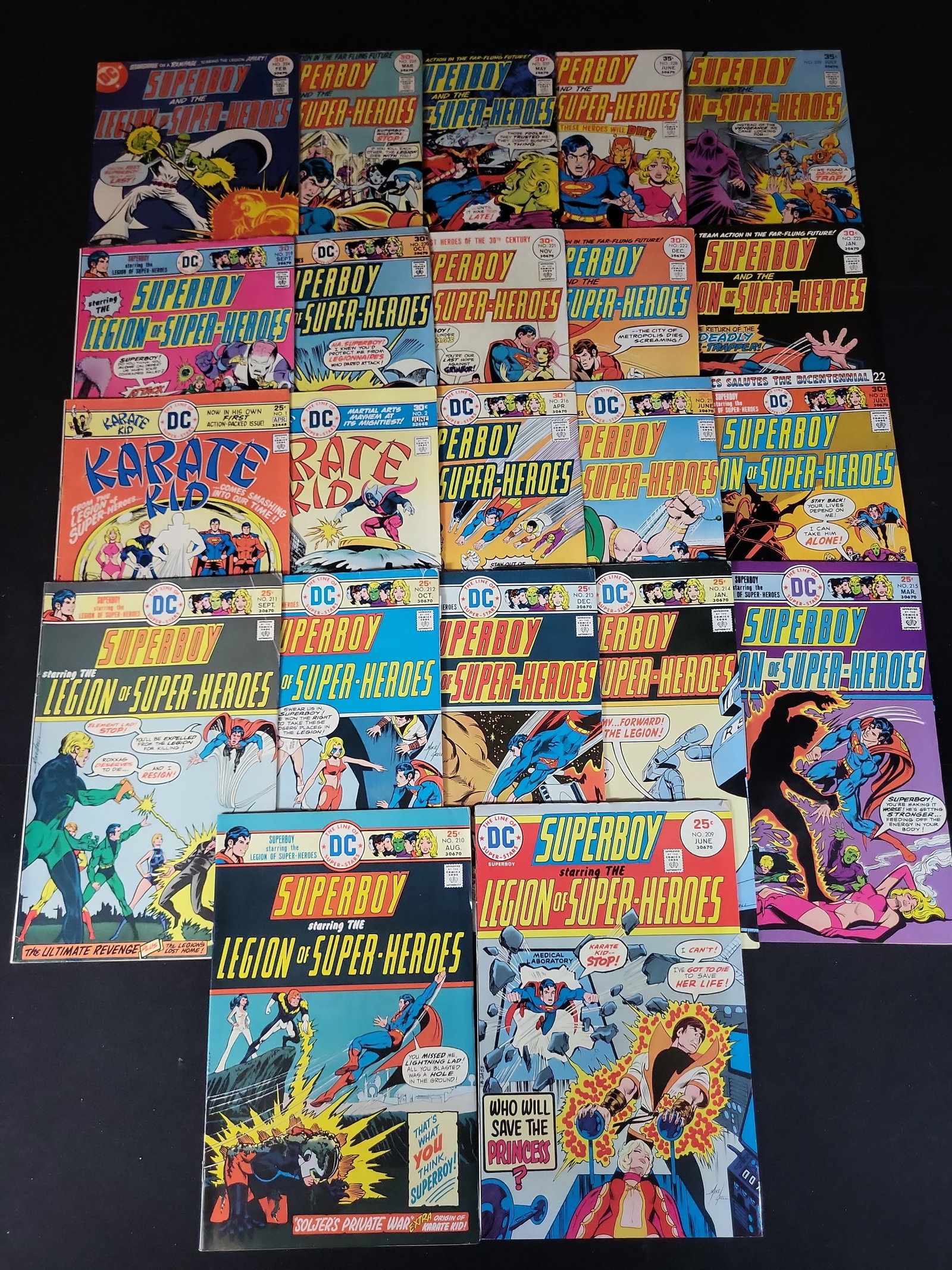 I02344 | DC Comics. A Collection of Superboy and the Legion of Super-Heroes and Karate Kid Comics. (1 of 6)