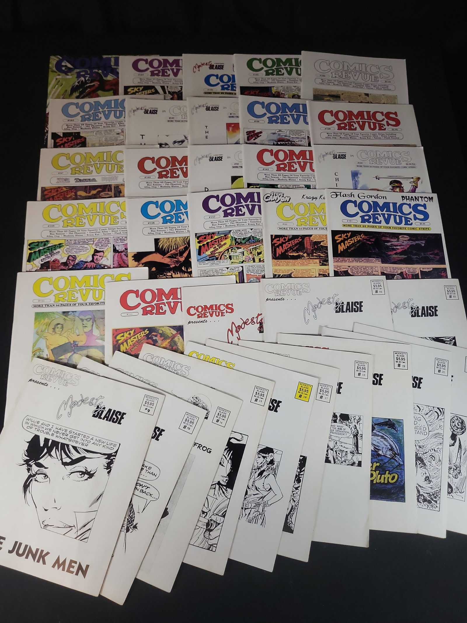 I02581 | A Collection of Comics Revue and Comics Revue Presents Modesty Blaise Periodicals. (1 of 9)