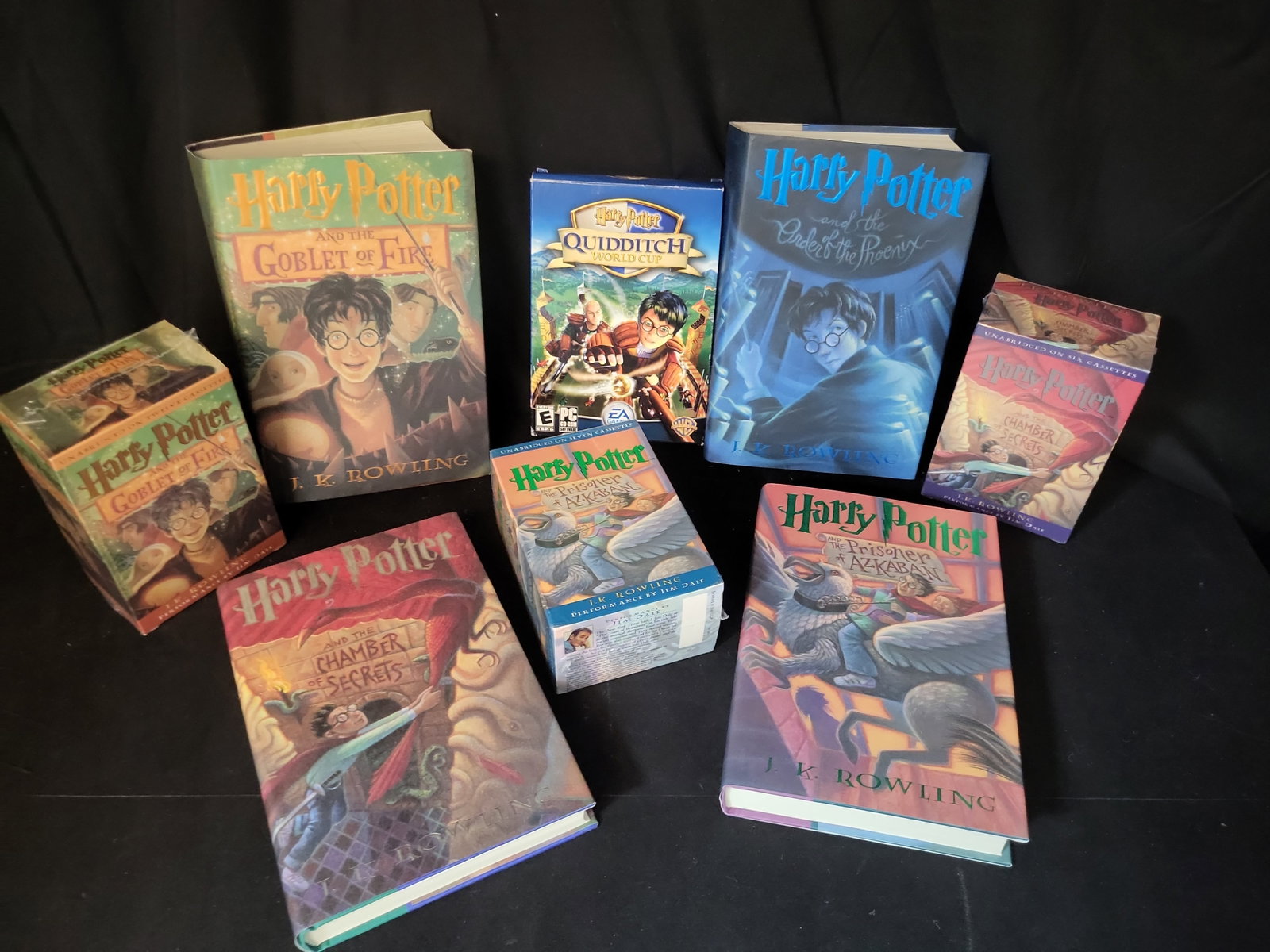 I02930 | Rowling, J.K. A Collection of Harry Potter Hardcover Books, Audiobooks, and PC Game. (1 of 5)