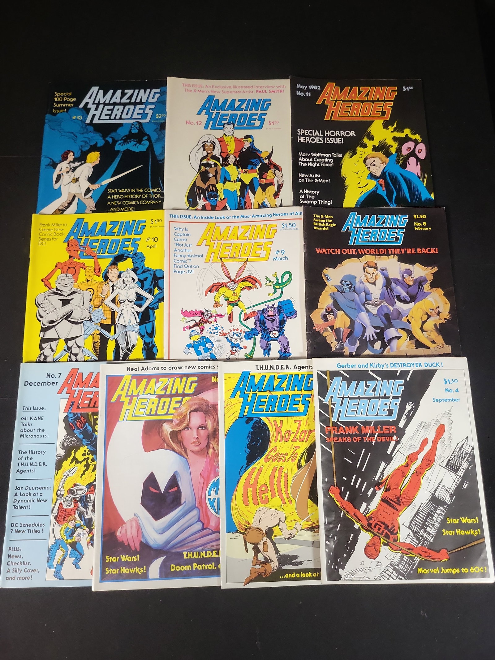 I02543 | Fantagraphics Books. Amazing Heroes: Issues No. 4 through 13. 1981-1982. (1 of 6)