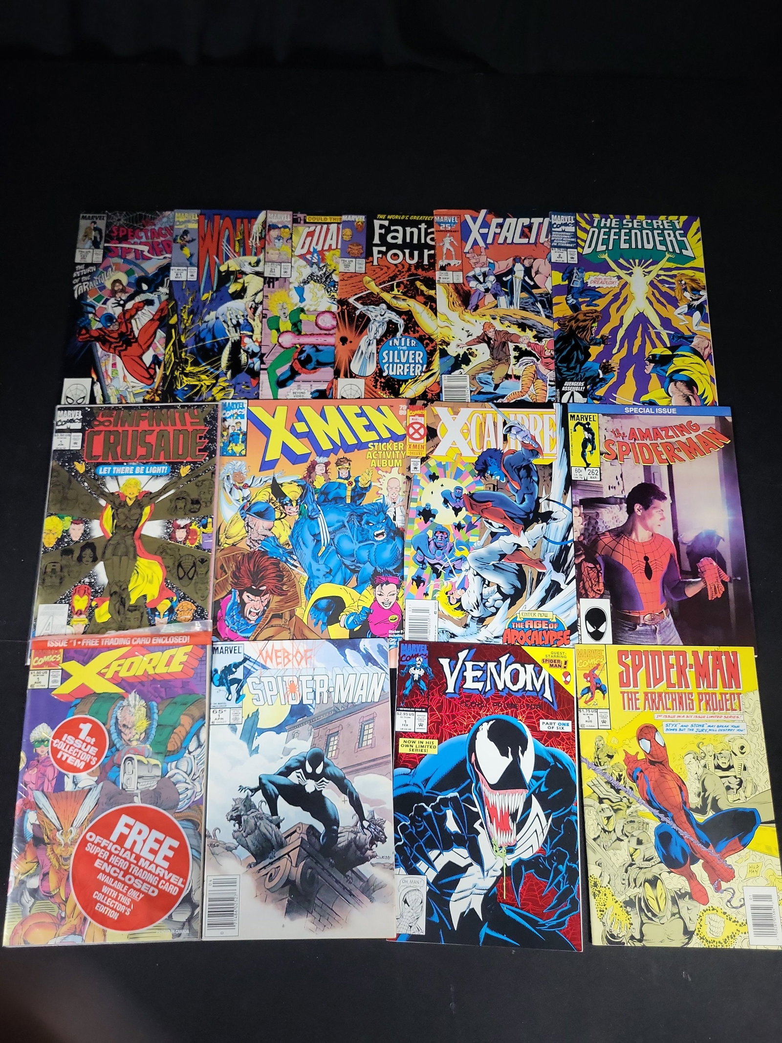 I02800 | A Collection of Marvel Comic Books, including Web of Spider-Man #1 and Venom #1. Marvel, (1 of 10)