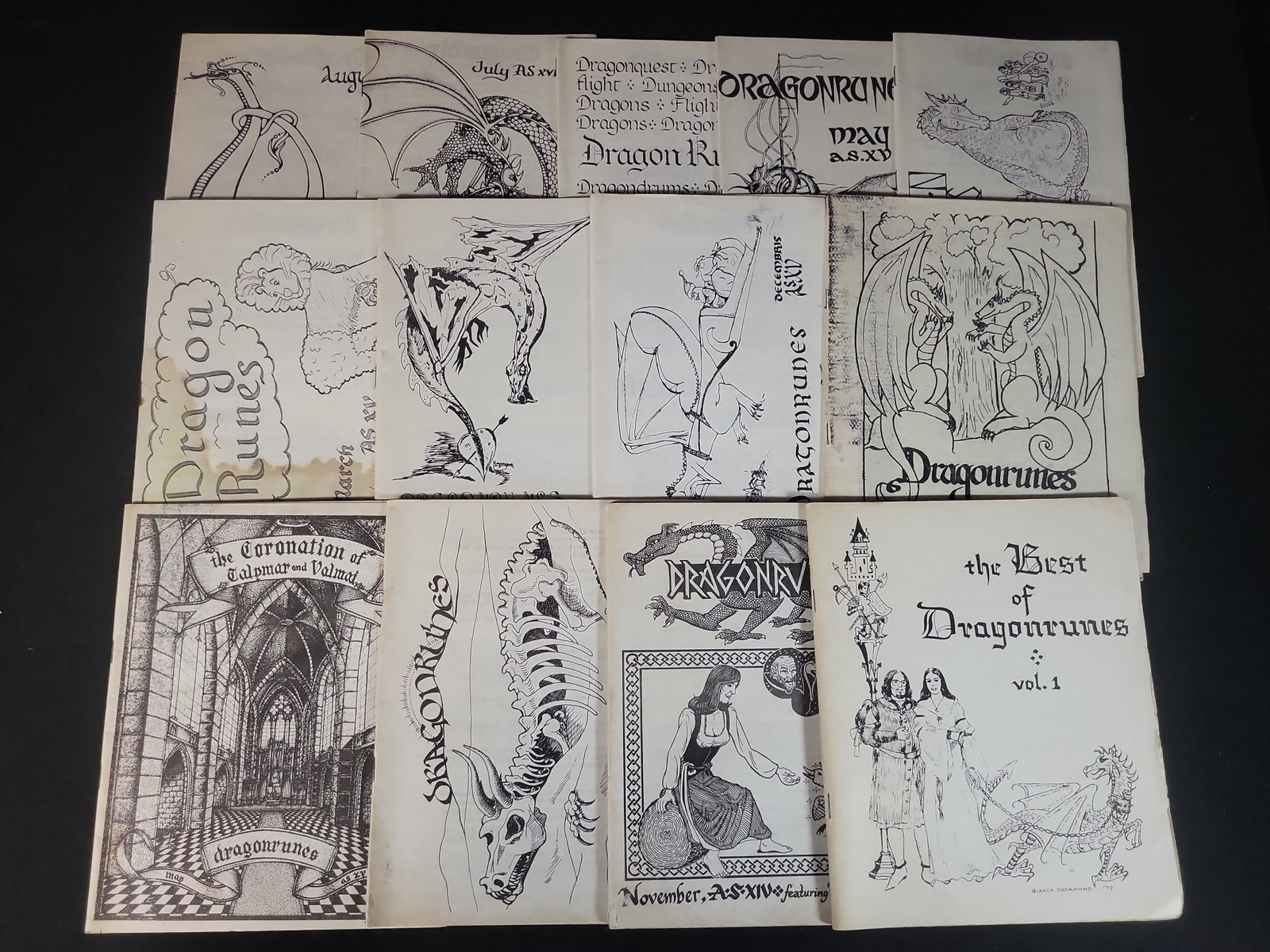 I02551 | Envoy Press. A Collection of Dragonrunes Fantasy Zines and SCA Newsletters. 1979-1981. (1 of 18)
